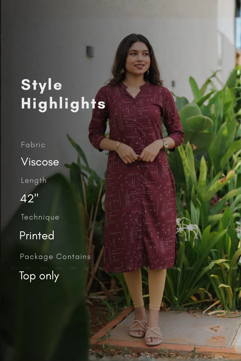 Brownie Stitch Printed Viscose Kurta