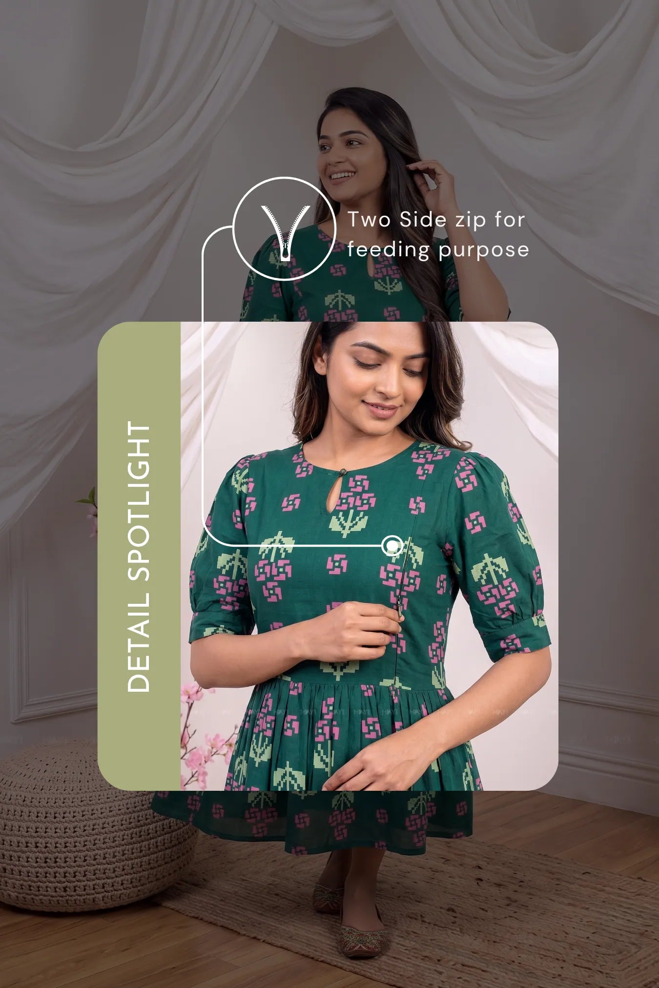 Secret Meadow Blooming Maternity Feeding Maxi Dress