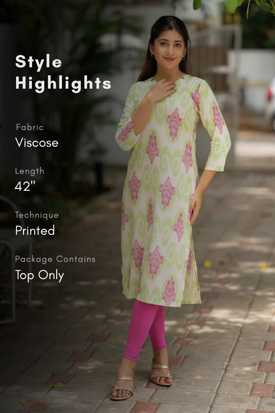 Soft Ikat Mist Beige Viscose Printed Kurta