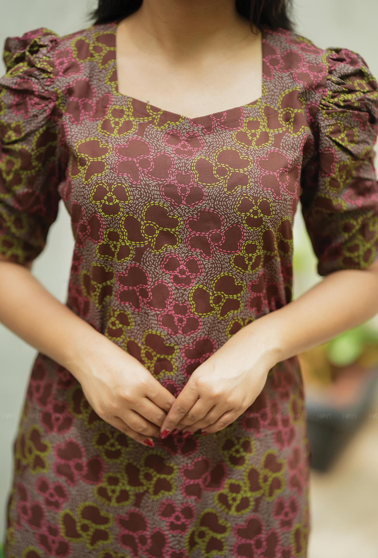 Dune Brown with Desert Luxe floral printed Viscose Kurta