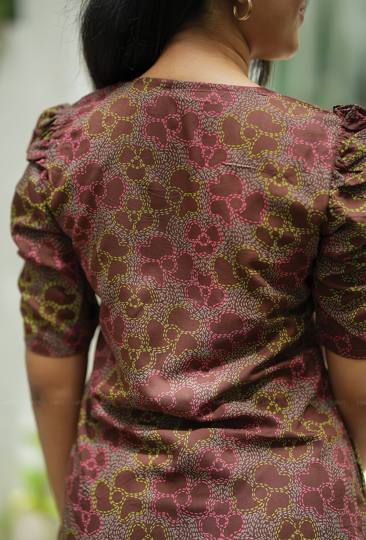 Dune Brown with Desert Luxe floral printed Viscose Kurta