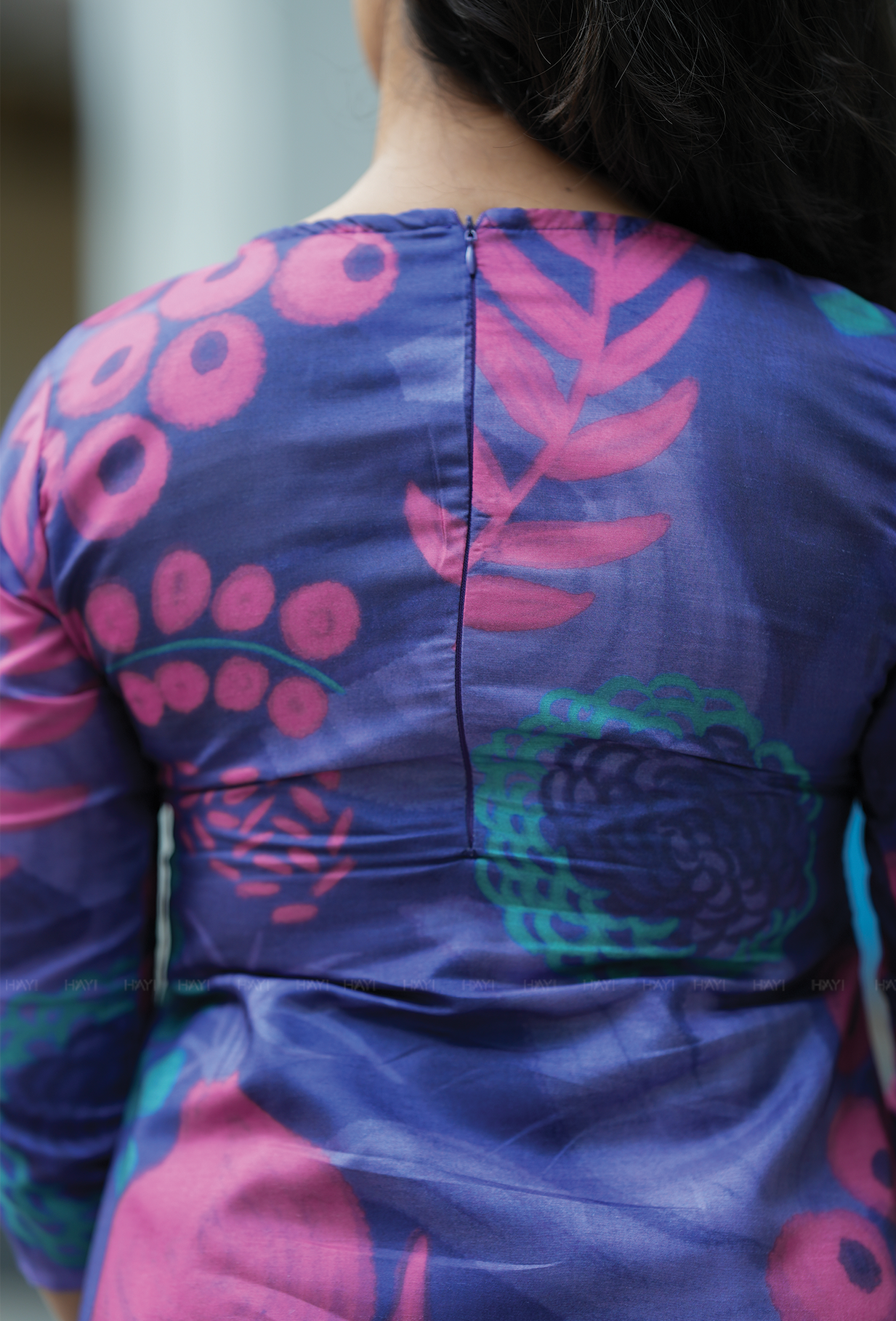 Lucid Violet with Orchid Cherry Silk Blend Co ord set