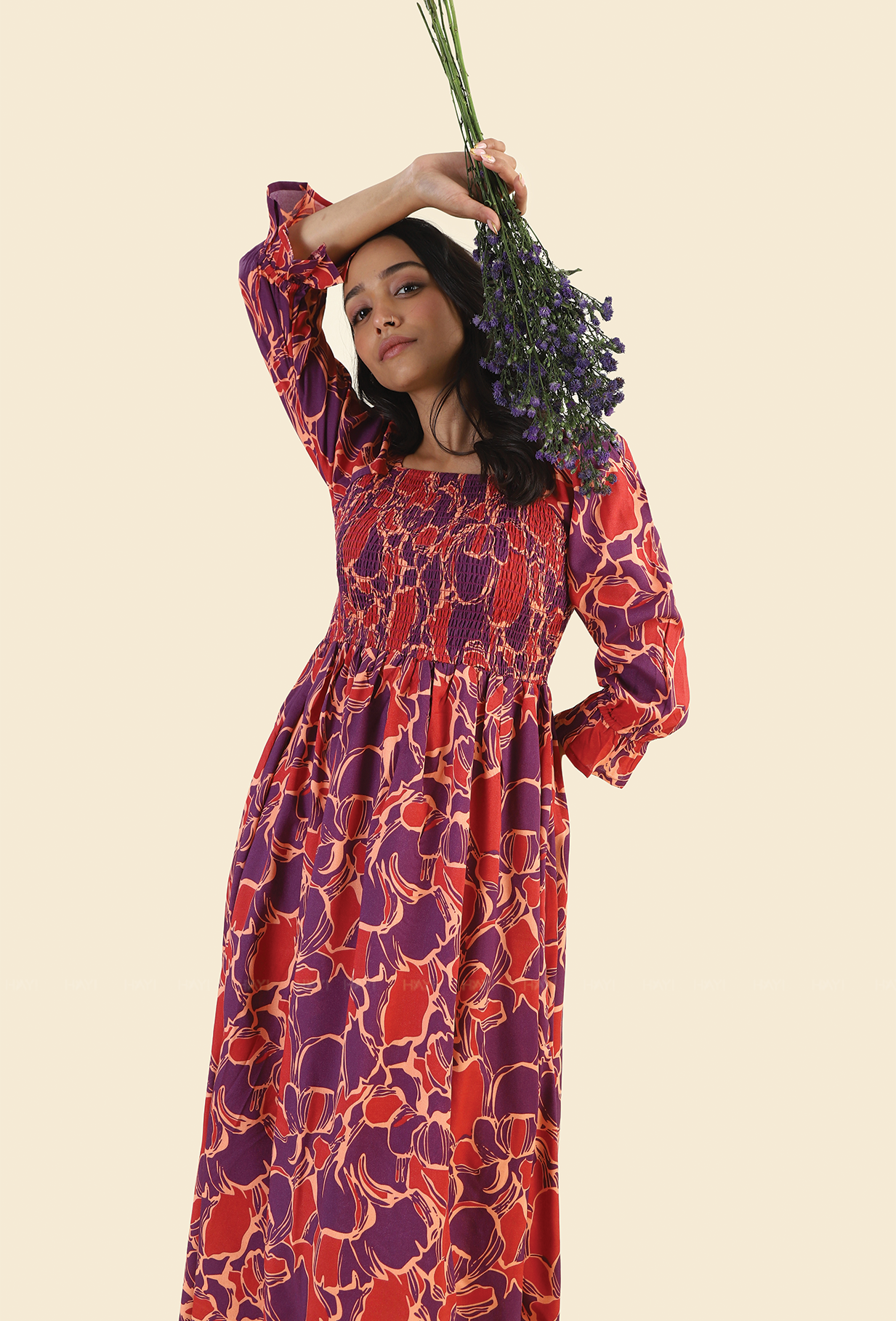 Mulberry Violet Reverie Smock Dress