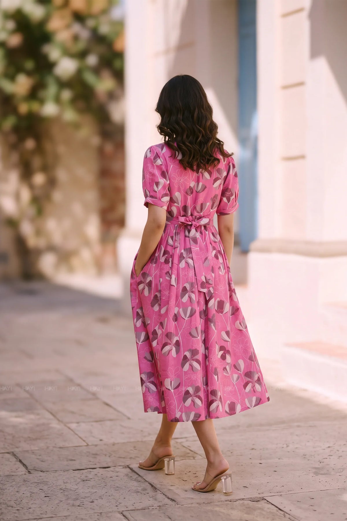Flora Sonata Pink Printed Maternity Maxi Dress