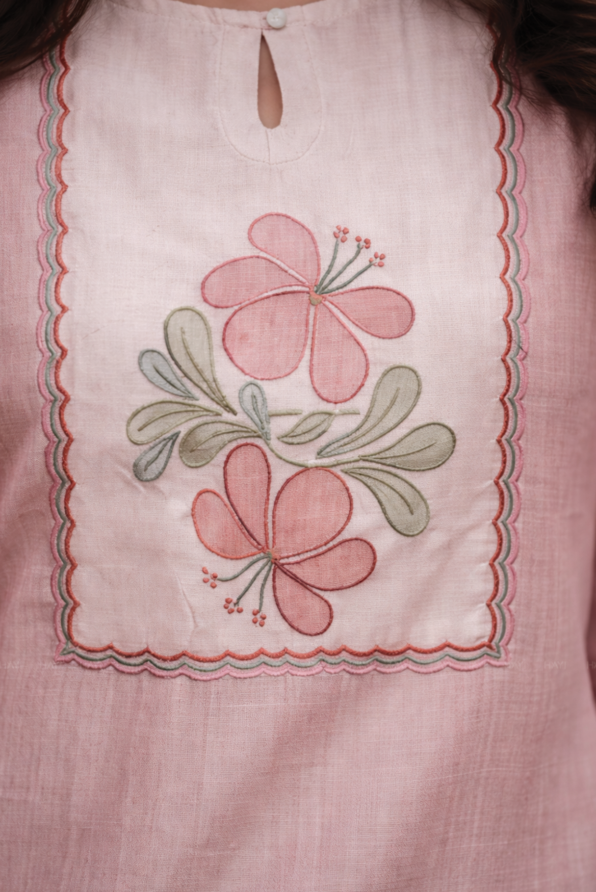 Rosedawn Embroidered 3 Piece Butter Silk Blend Kurta Set with Dupatta