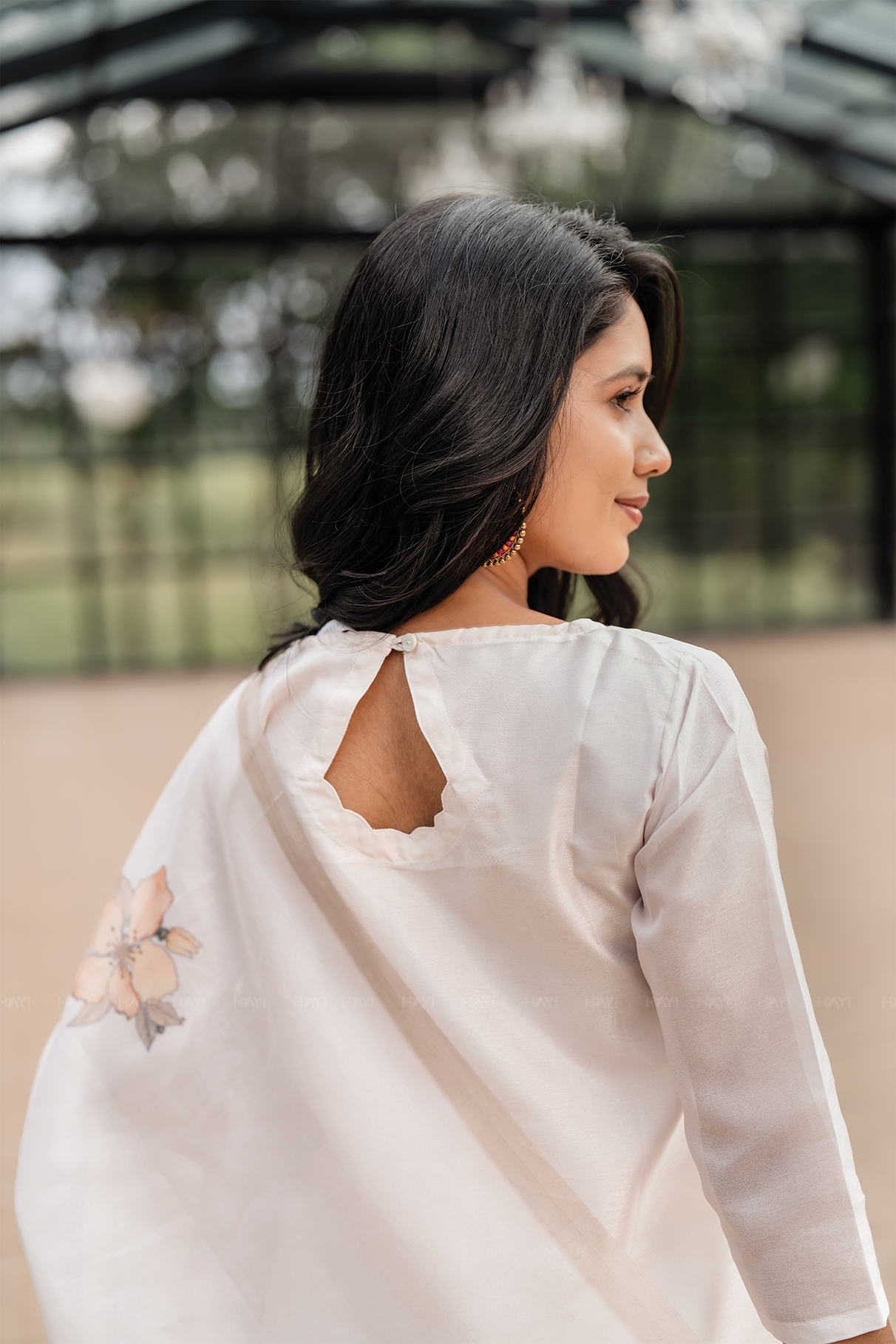 Lavira petal Off-White 3 Piece Silk Blend Embroidery Kurta with Pant & Dupatta