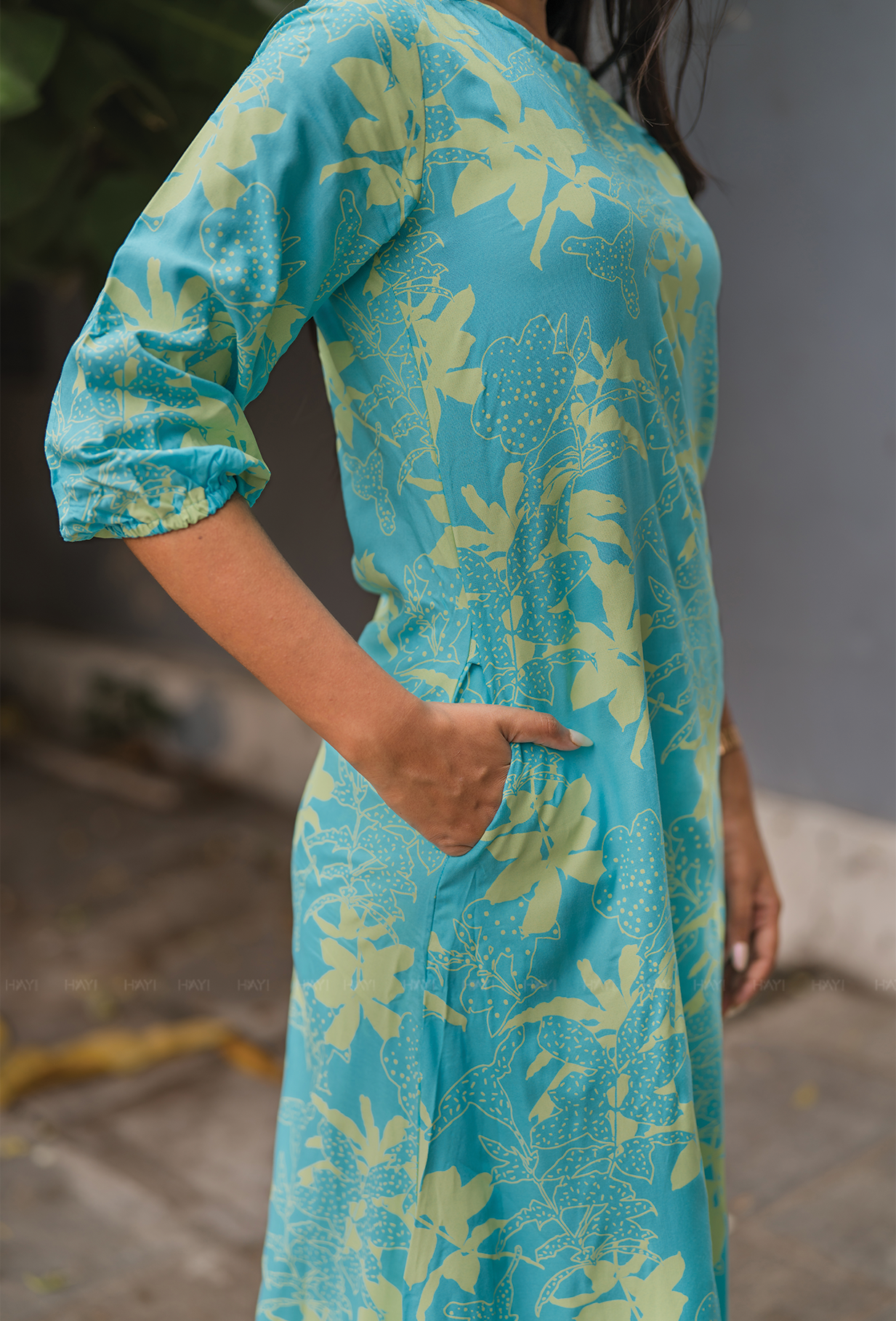 Seraphic Blue with Ethereal Blossom floral printed Viscose Co-ords