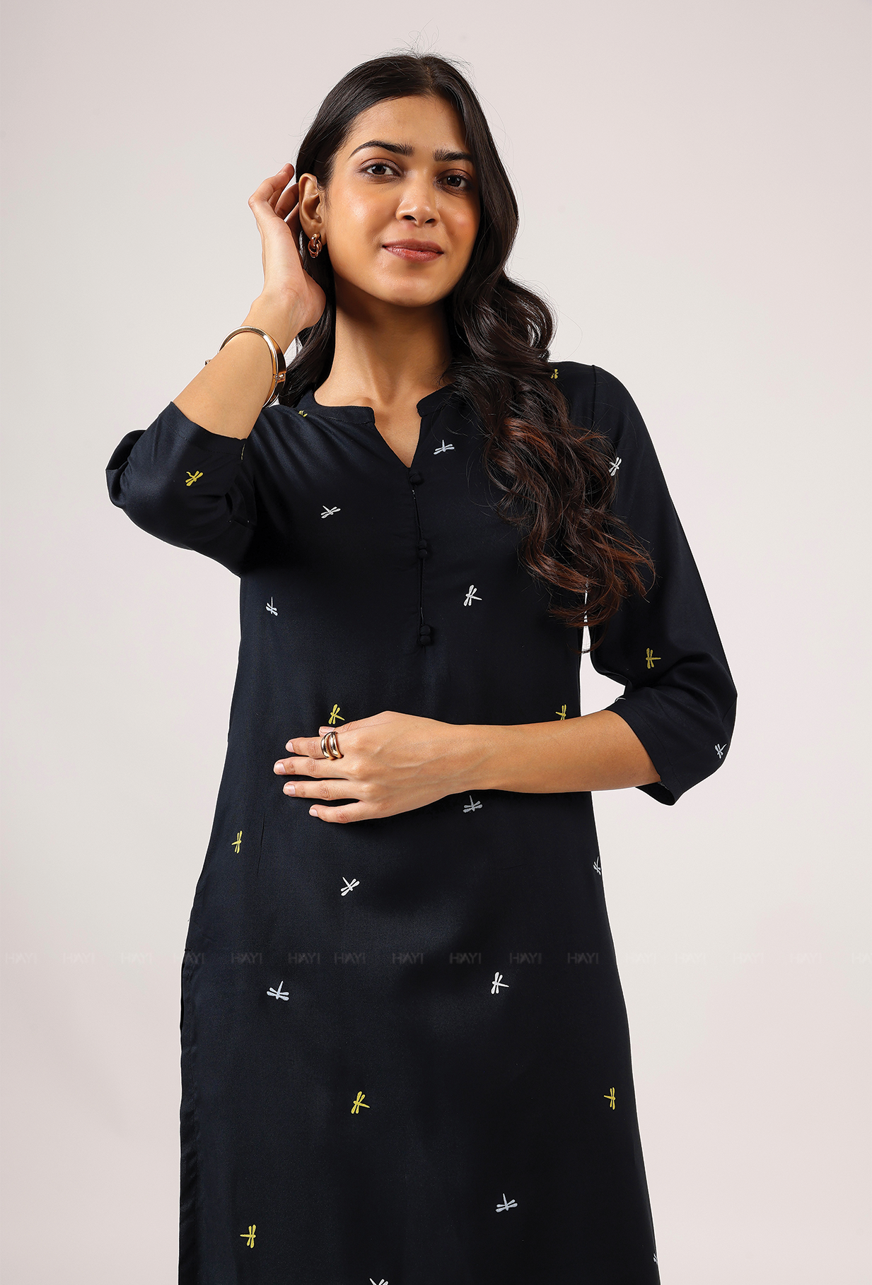 Florette Black with Sky Dancer Viscose Co ord set