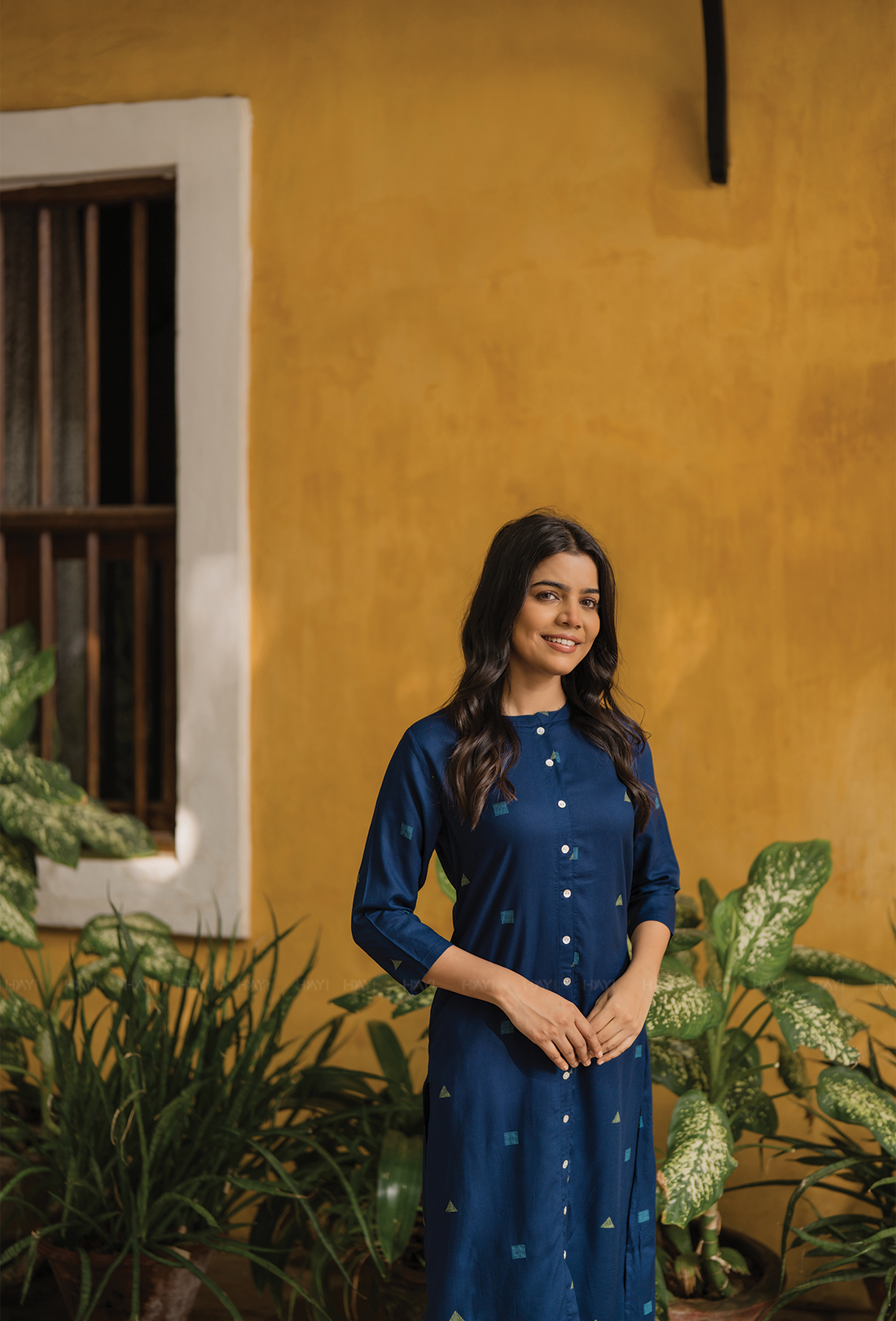 Revel Navy with Evening Glow printed Viscose Co Ords