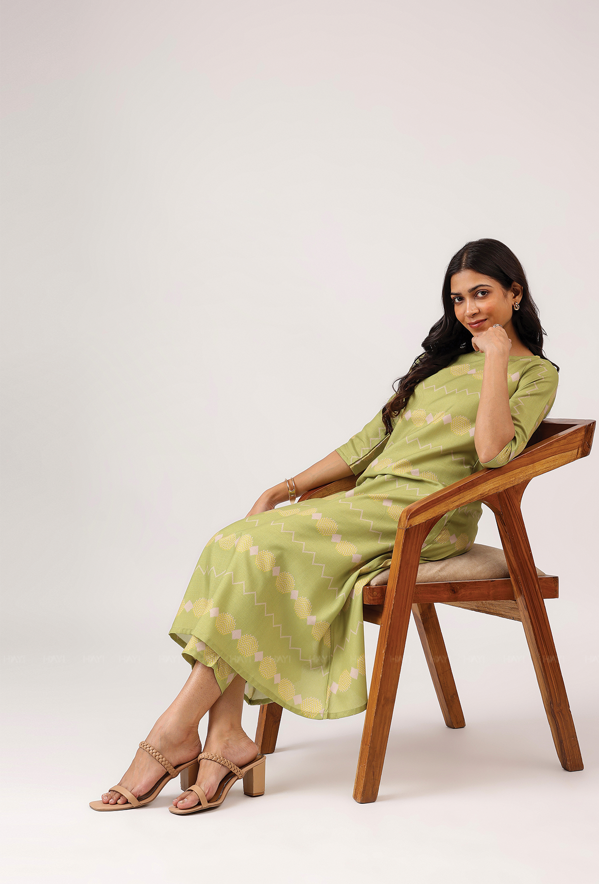 Fairy Green with Blush Drift Linen Blend Co ord set