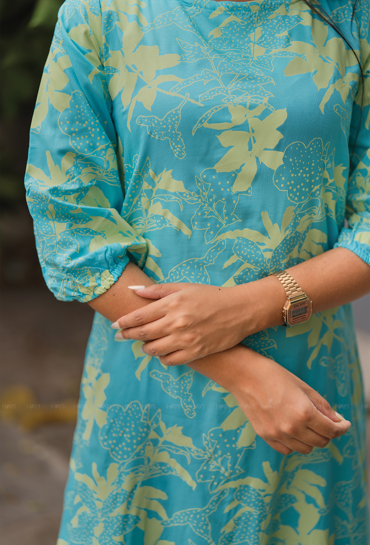 Seraphic Blue with Ethereal Blossom floral printed Viscose Co-ords