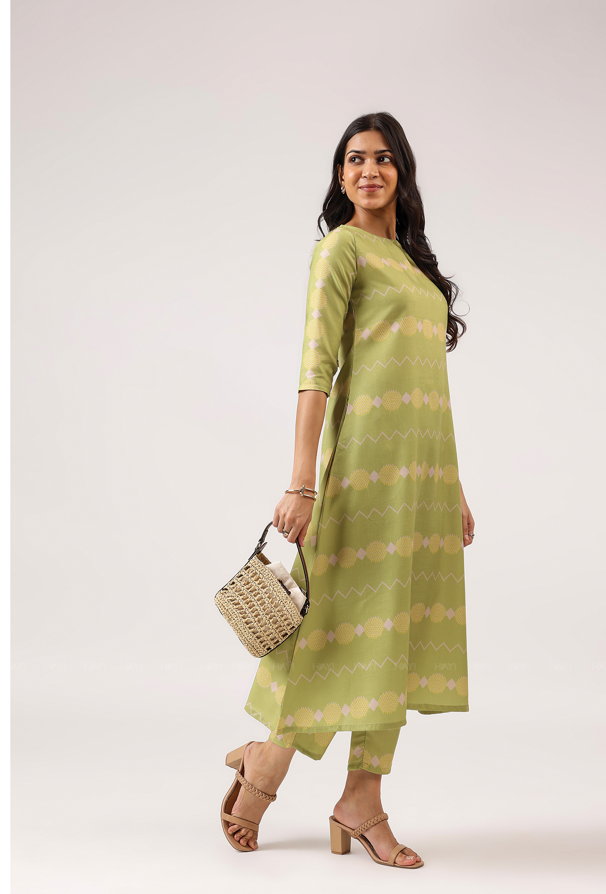Fairy Green with Blush Drift Linen Blend Co ord set