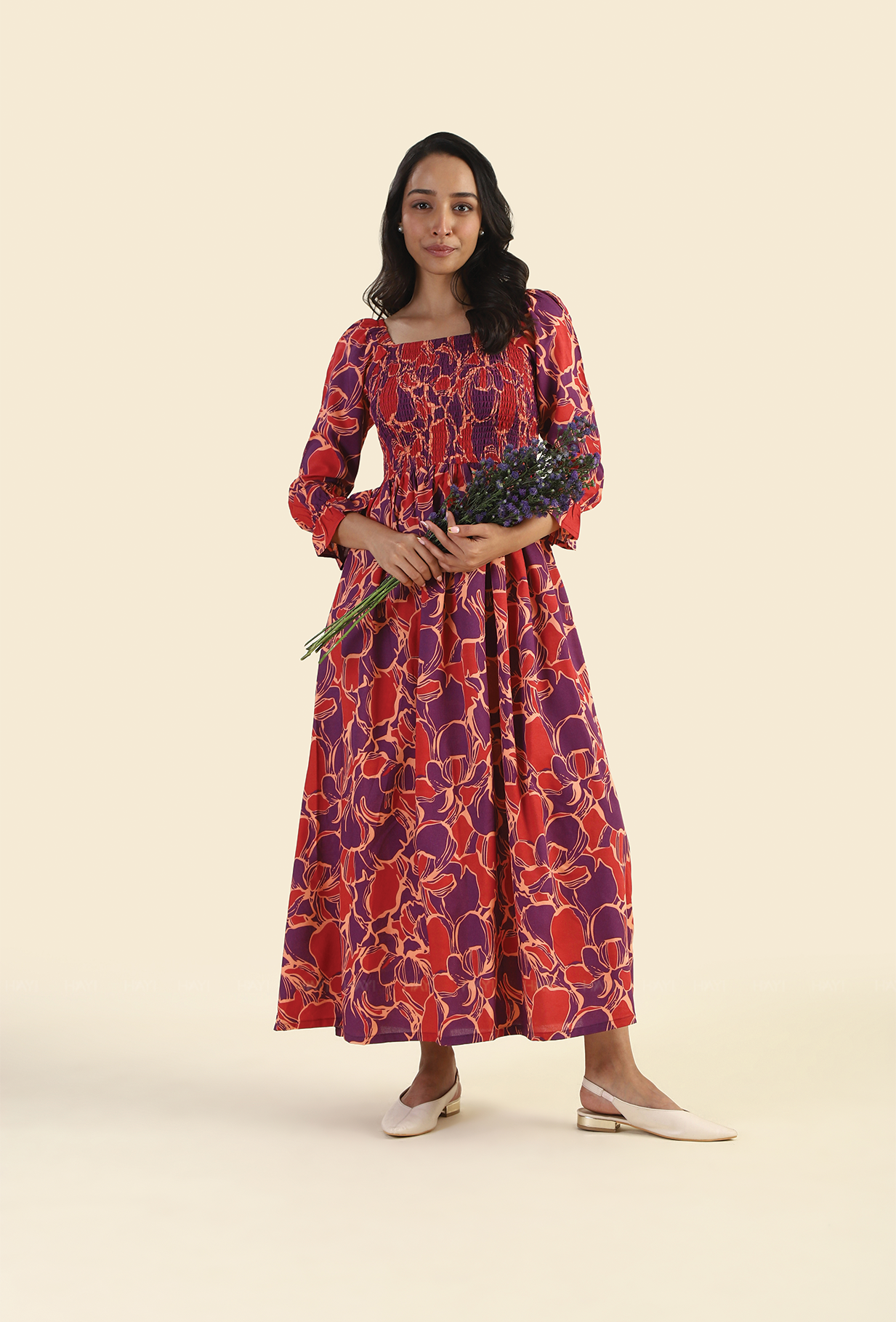 Mulberry Violet Reverie Smock Dress