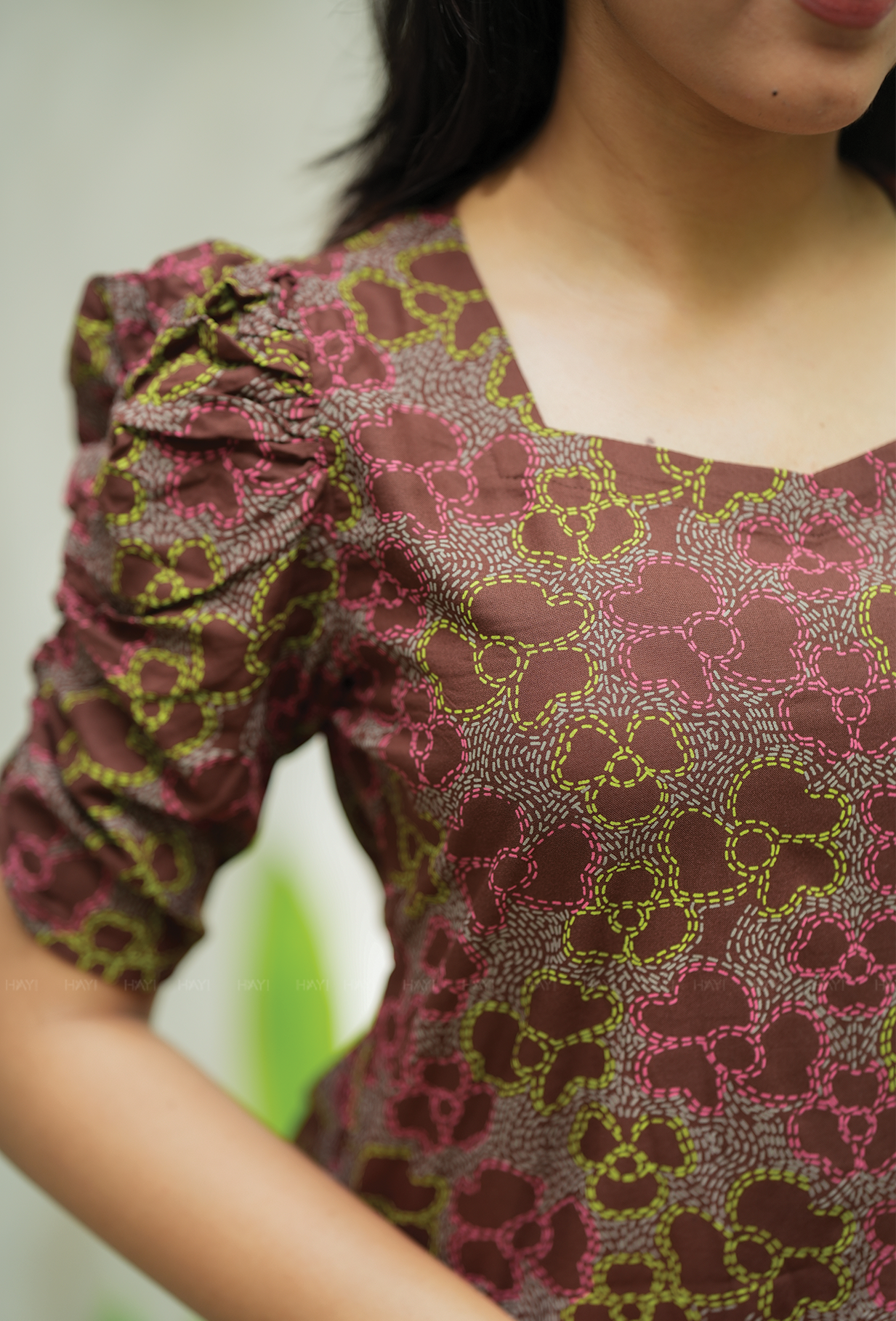 Dune Brown with Desert Luxe floral printed Viscose Kurta