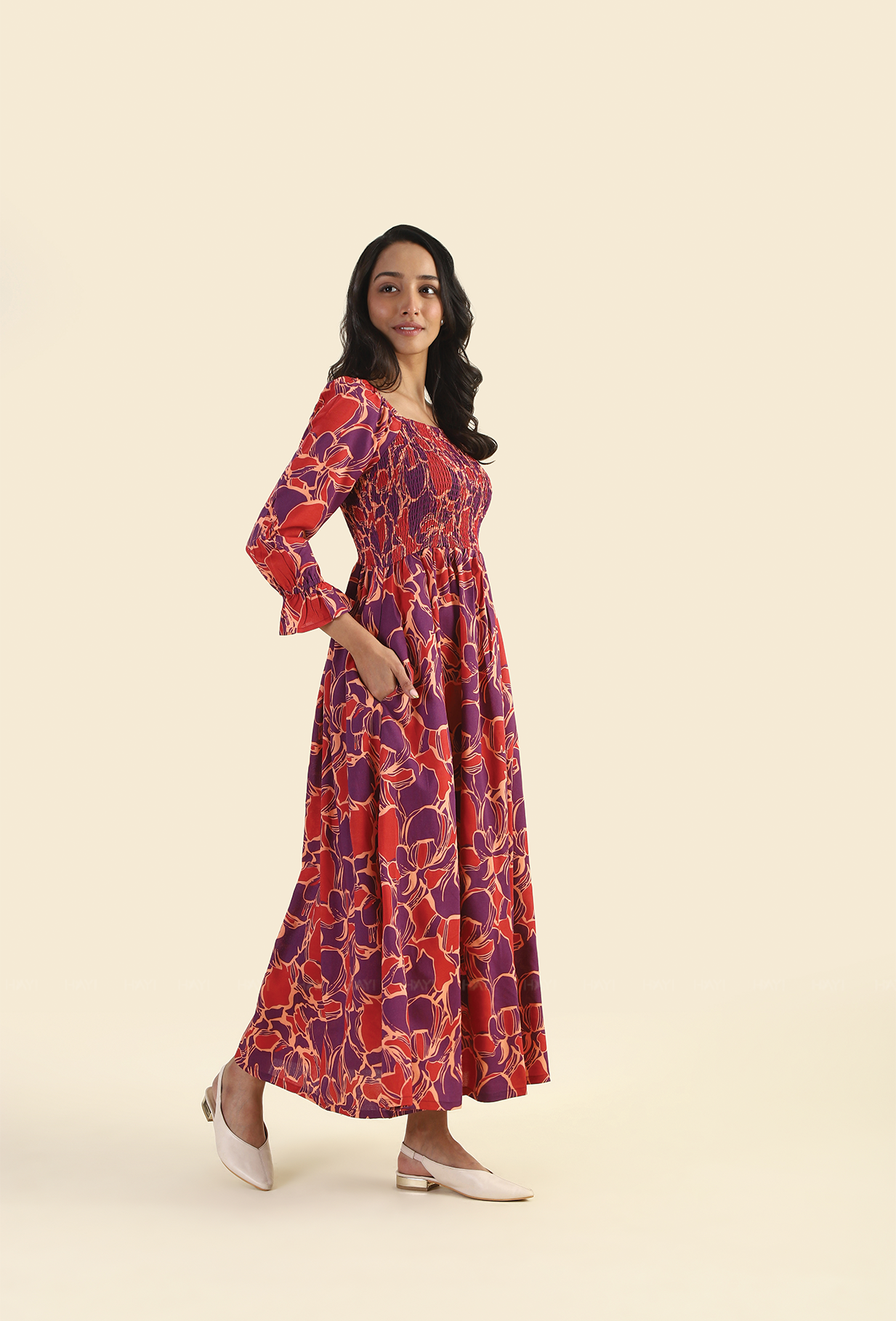 Mulberry Violet Reverie Smock Dress