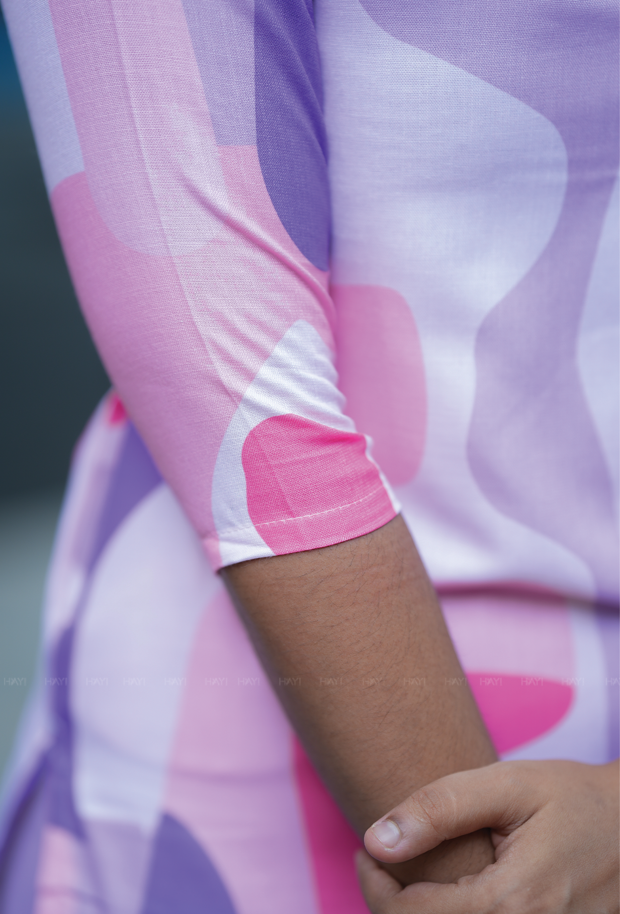 Patterned Pink with Candy Pops printed Linen Blend Kurta