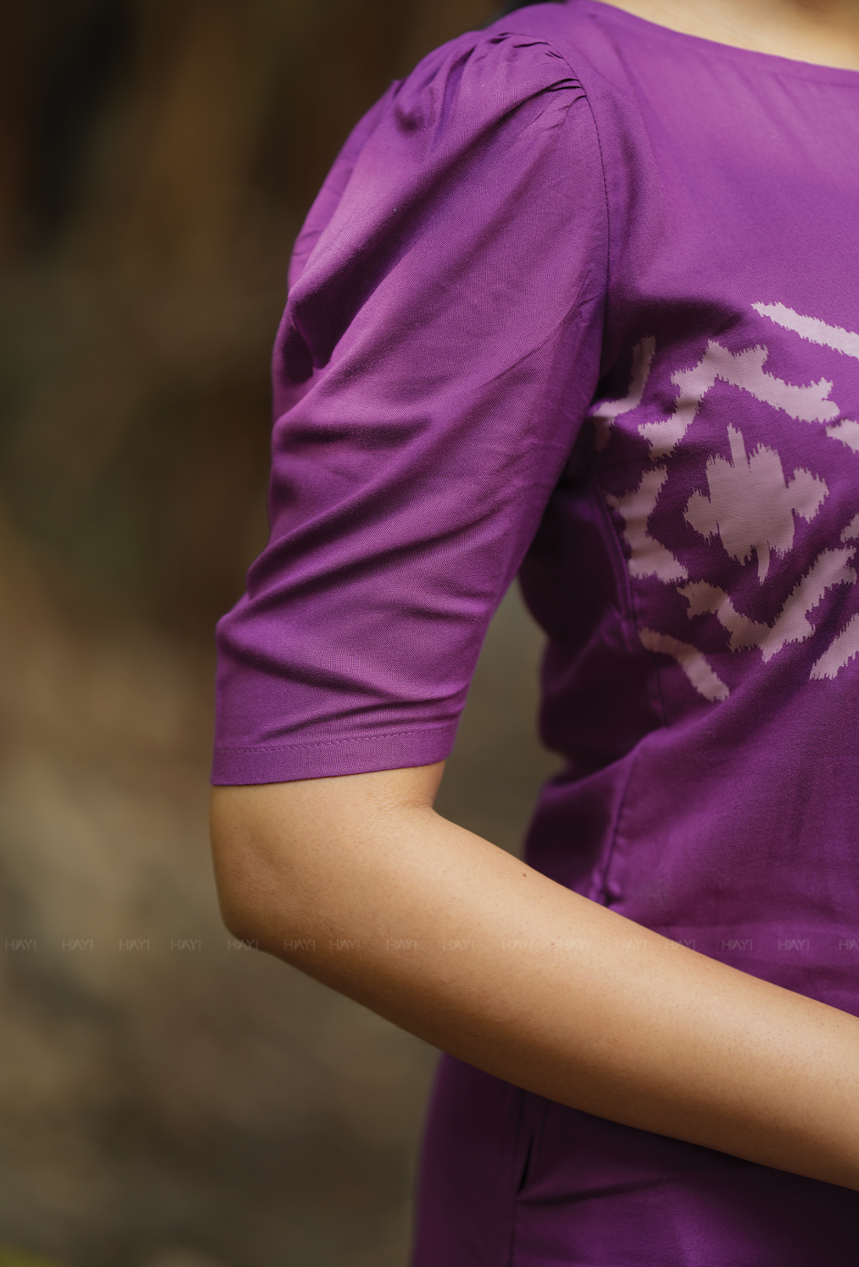 Gilded Violet with Royal Whimsy printed Viscose Kurta