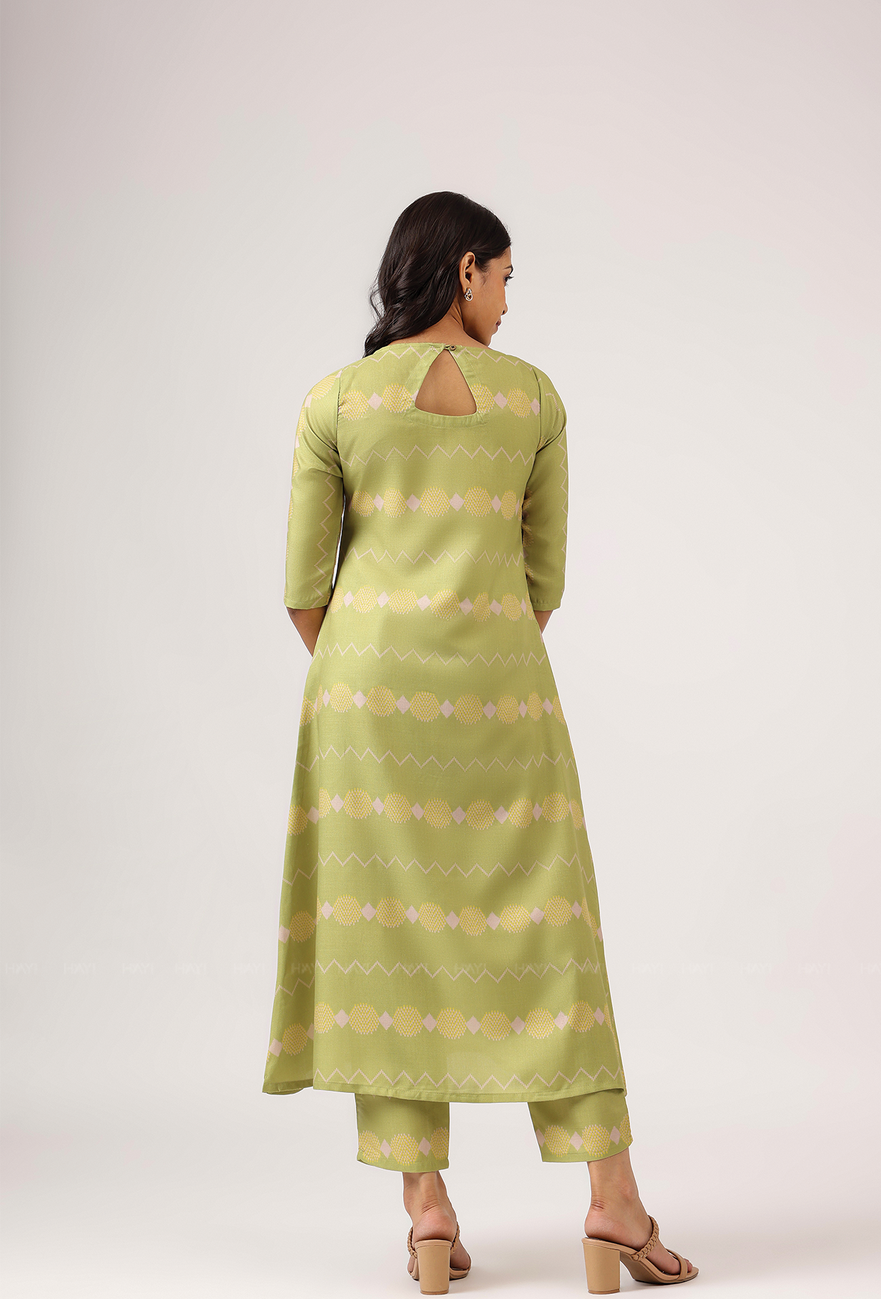Fairy Green with Blush Drift Linen Blend Co ord set