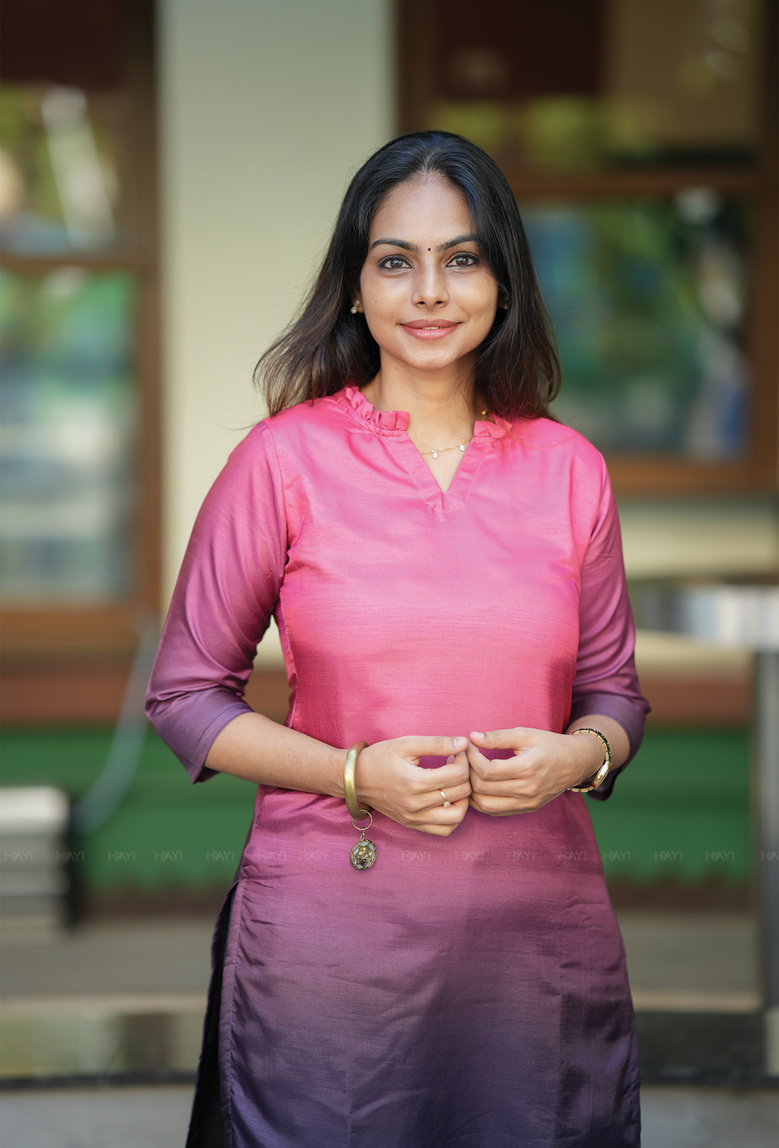 Tinted Red with Ombre Breeze Silk Blend Co-ords