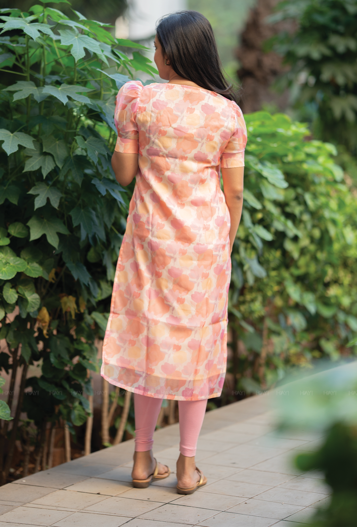 Sunveil Beige with Marigold Mist Organza kurta