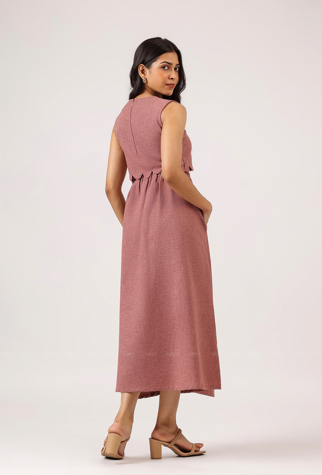 Rosaire Scallop Crop Top And Skirt