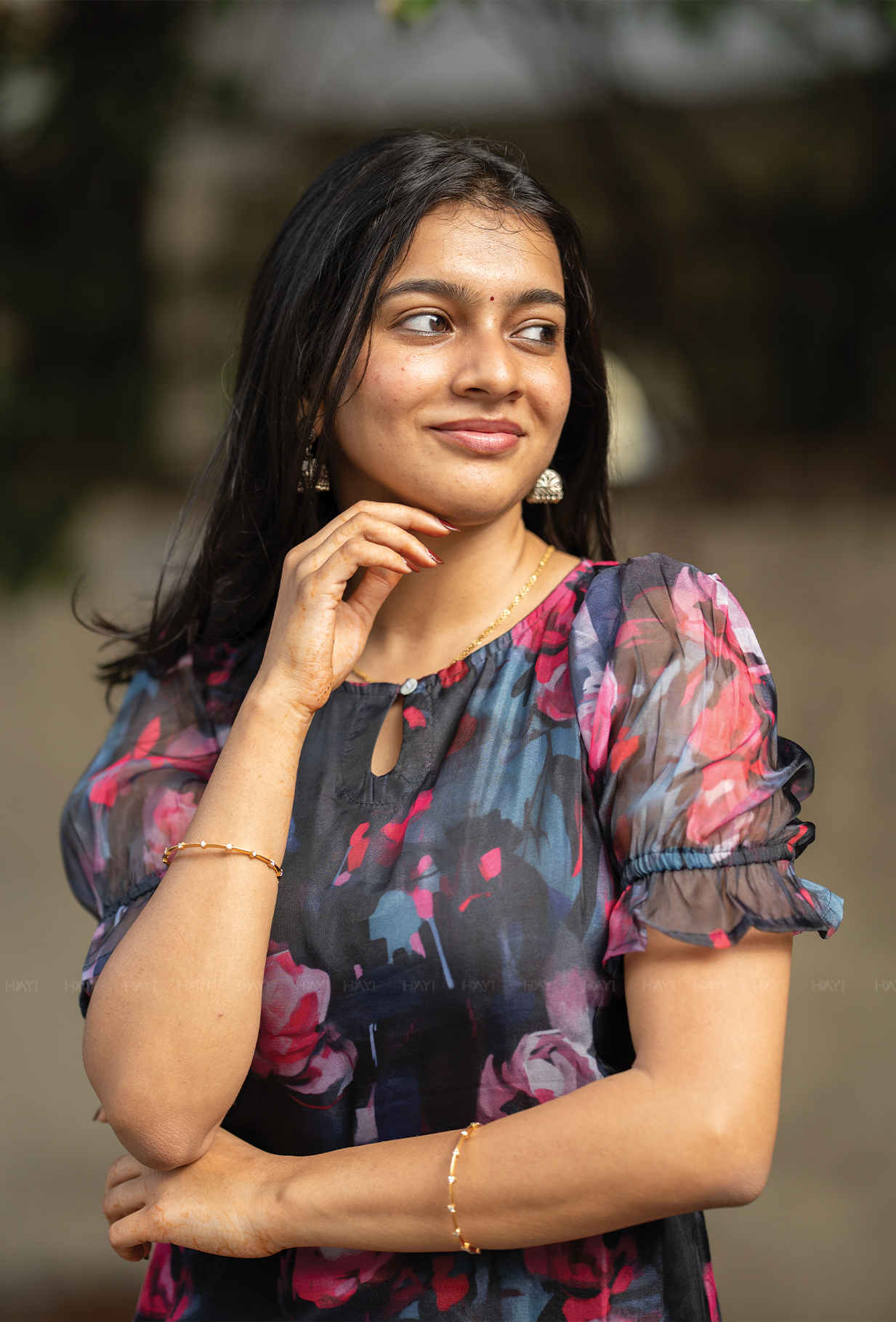 Nova Black with Midnight Eclipse Organza kurta