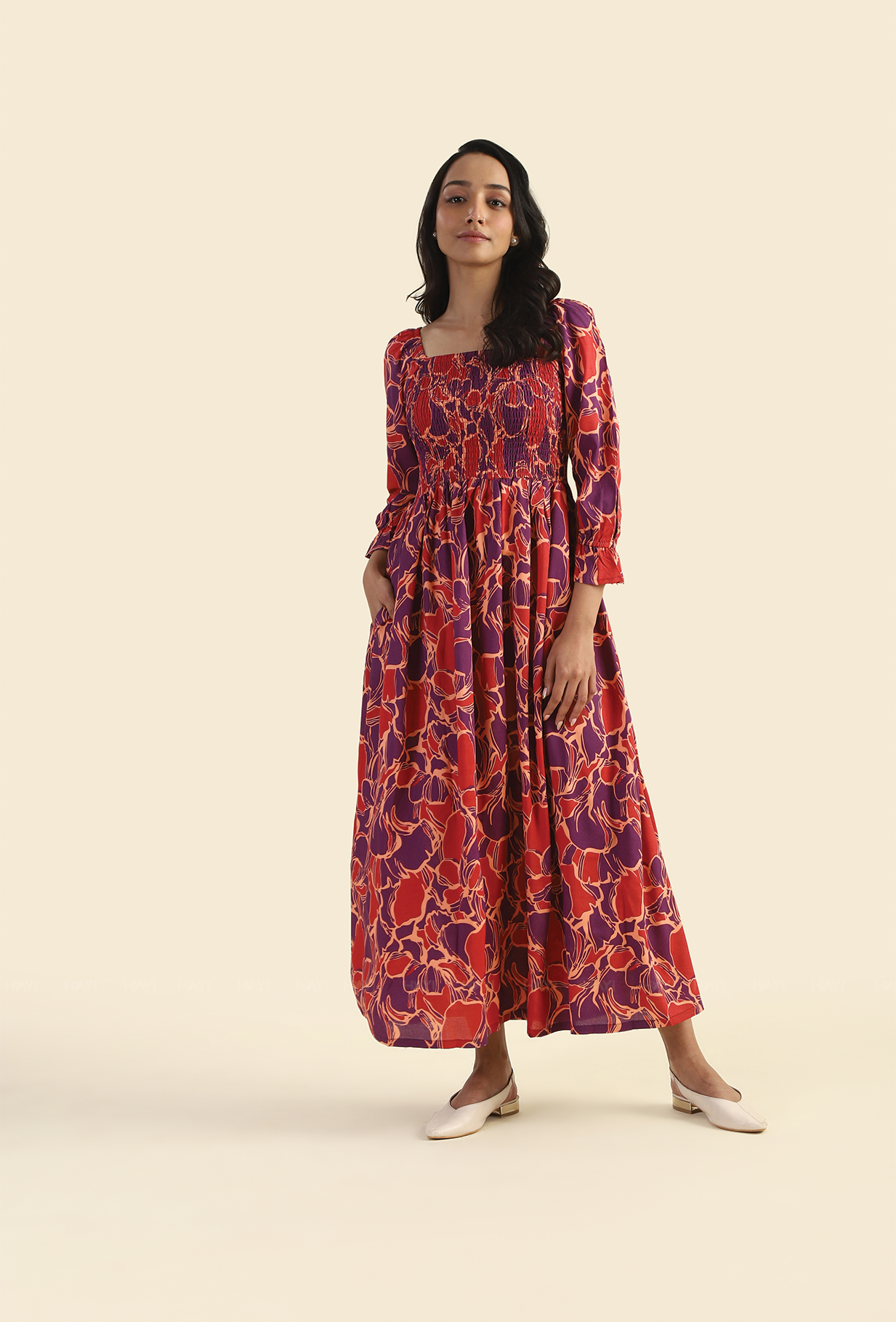 Mulberry Violet Reverie Smock Dress