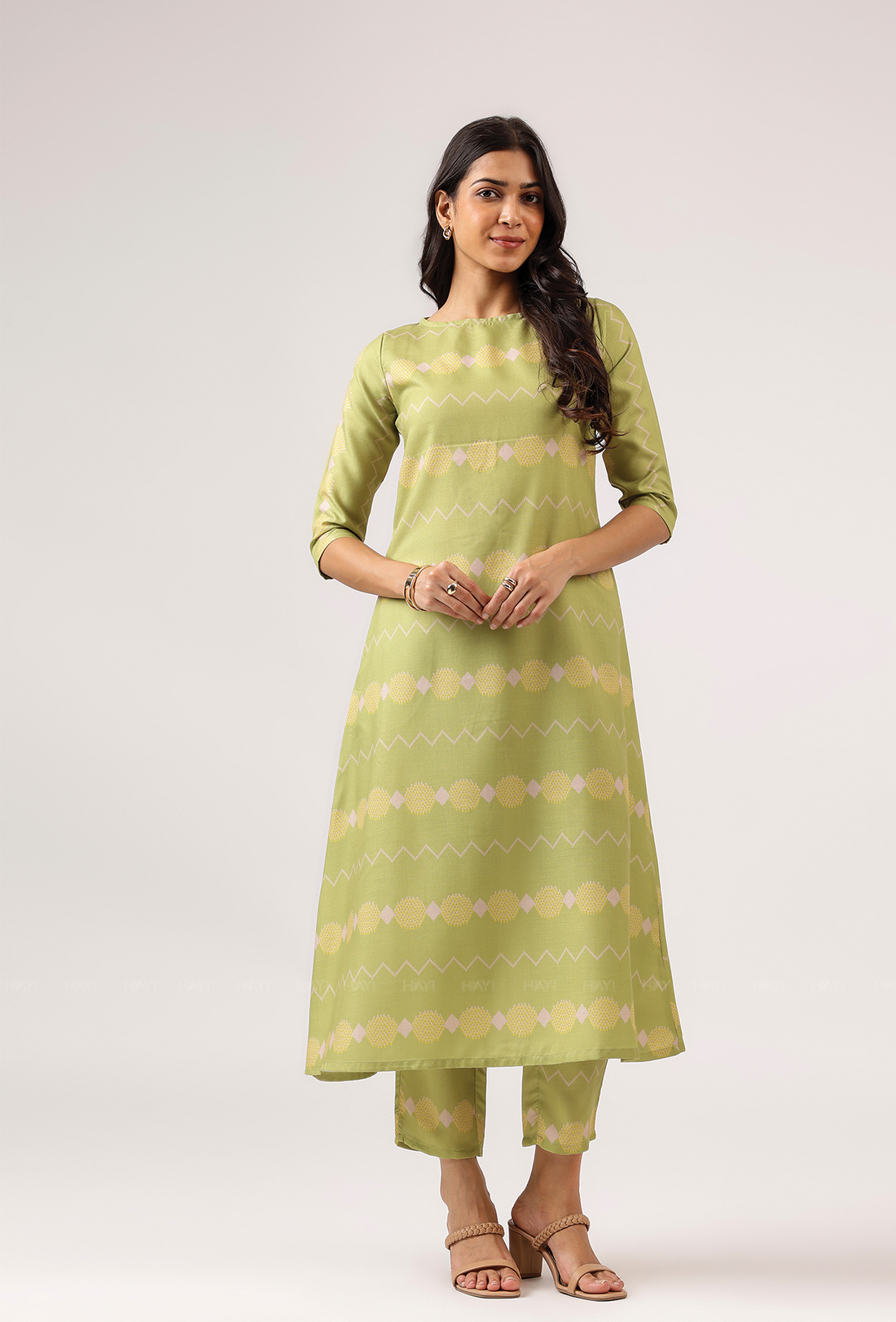 Fairy Green with Blush Drift Linen Blend Co ord set