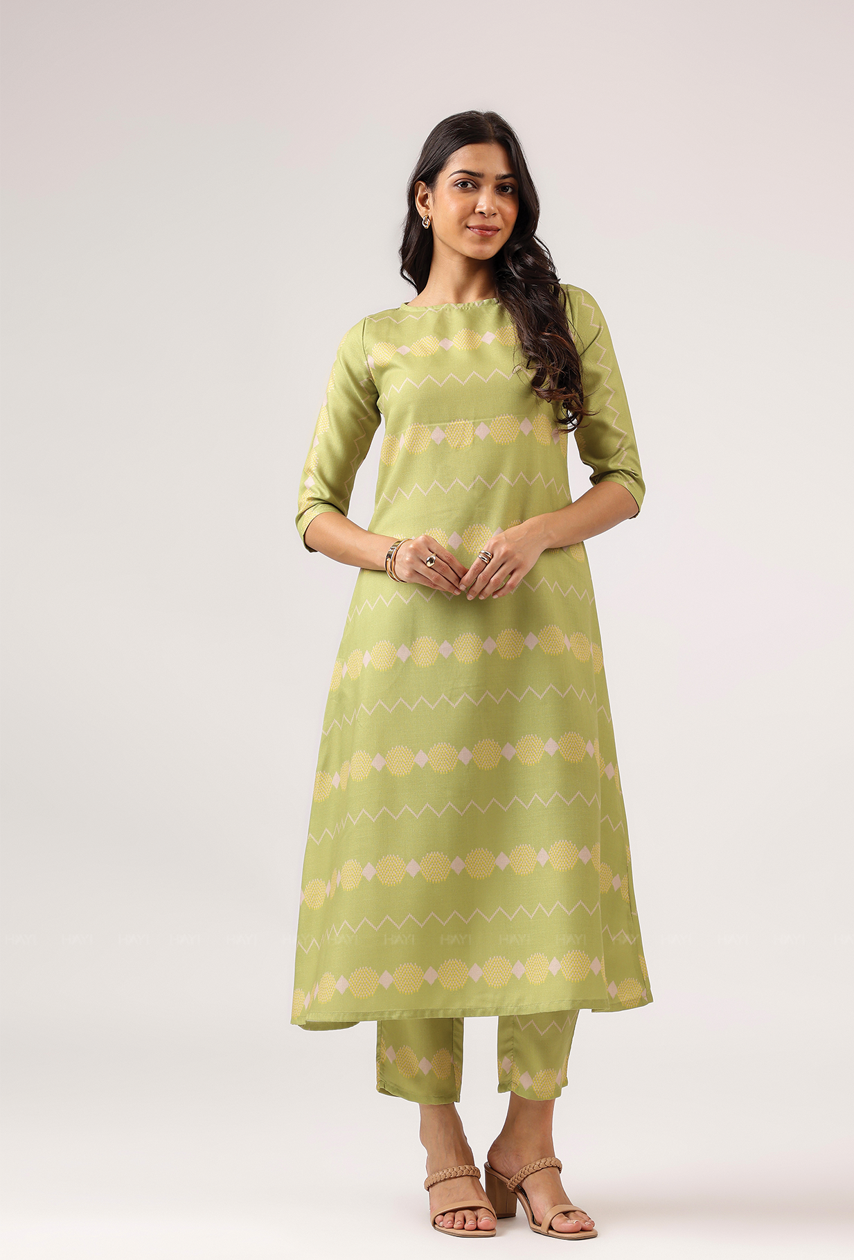 Fairy Green with Blush Drift Linen Blend Co ord set