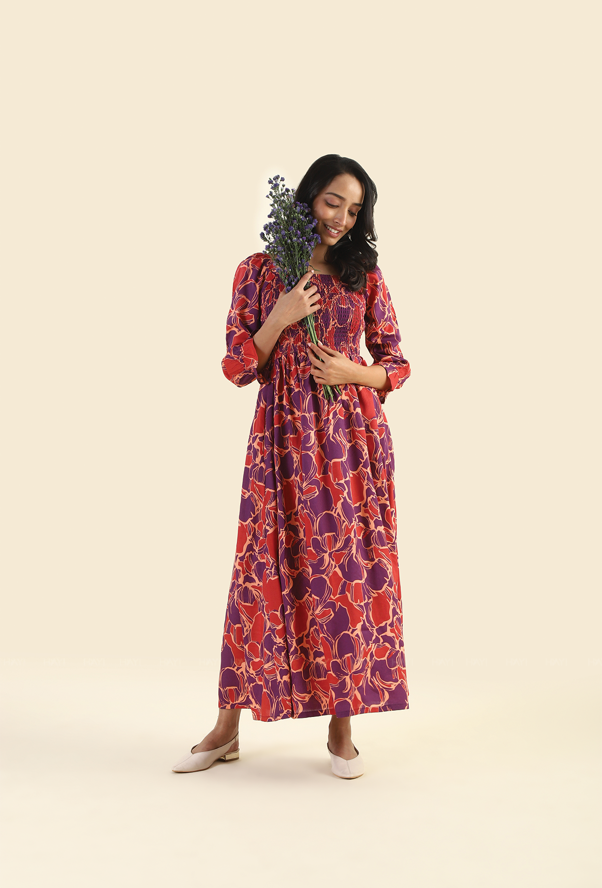 Mulberry Violet Reverie Smock Dress