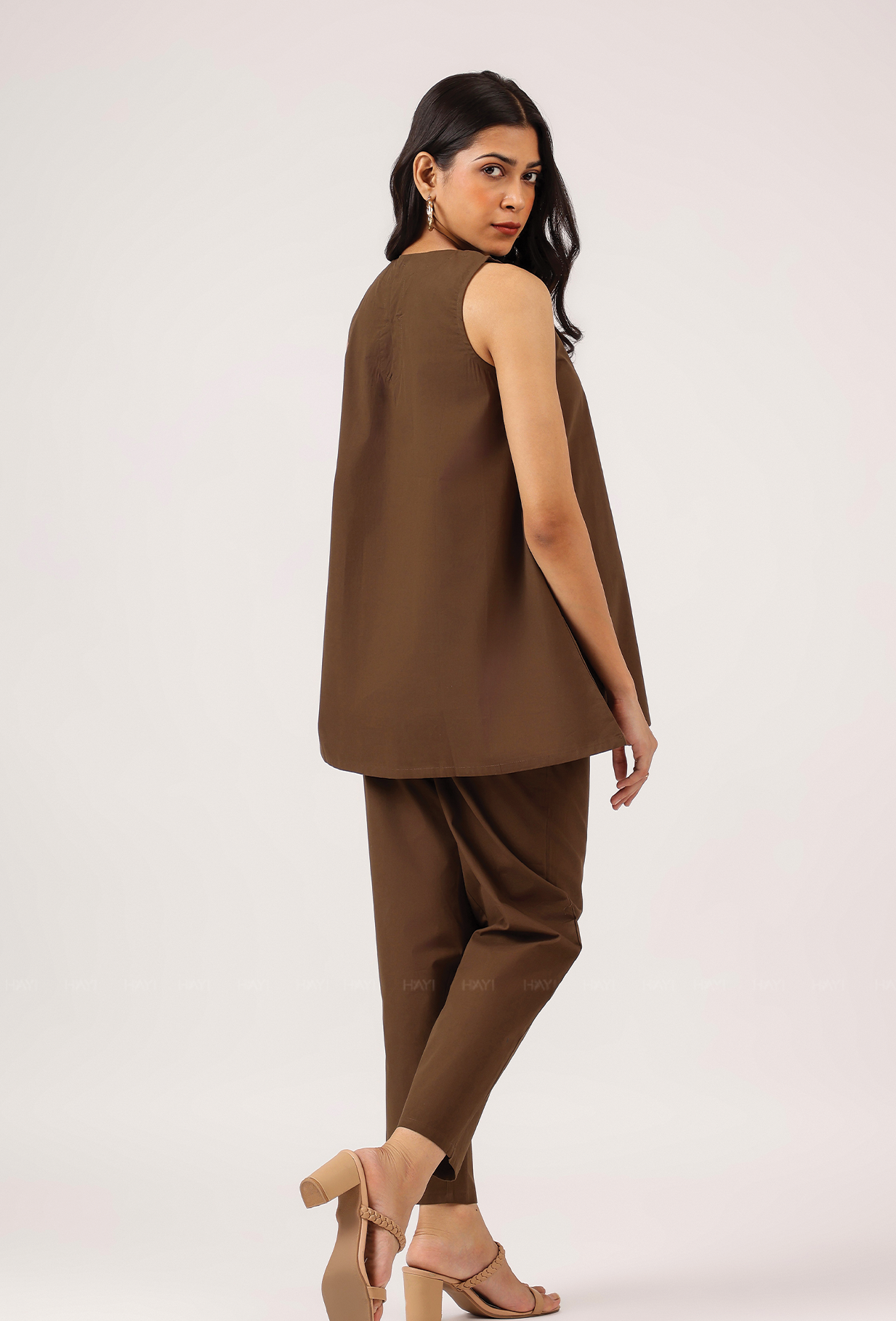 Matcha My Heart Brown Sleeveless Co-Ords