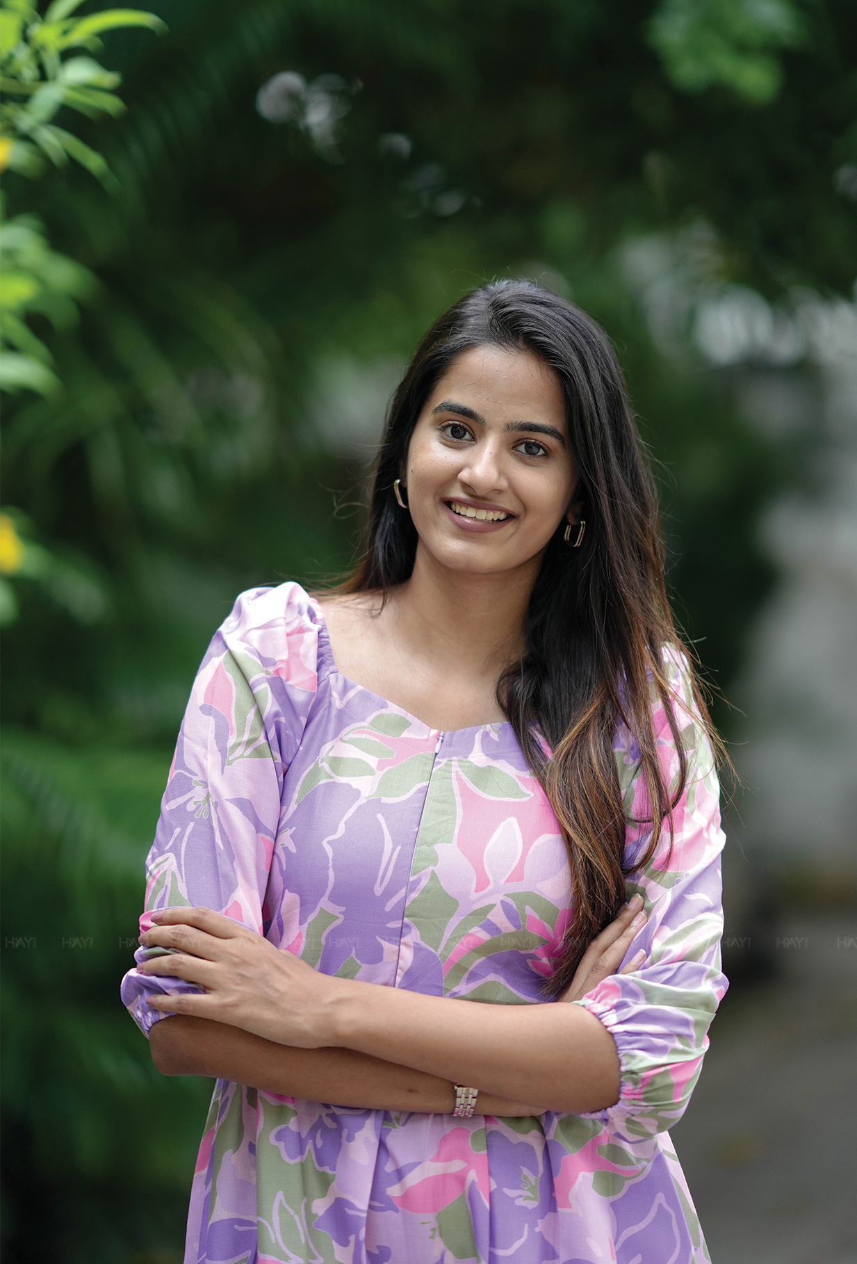 Painterly Petals Lavender Maternity and Feeding Dress