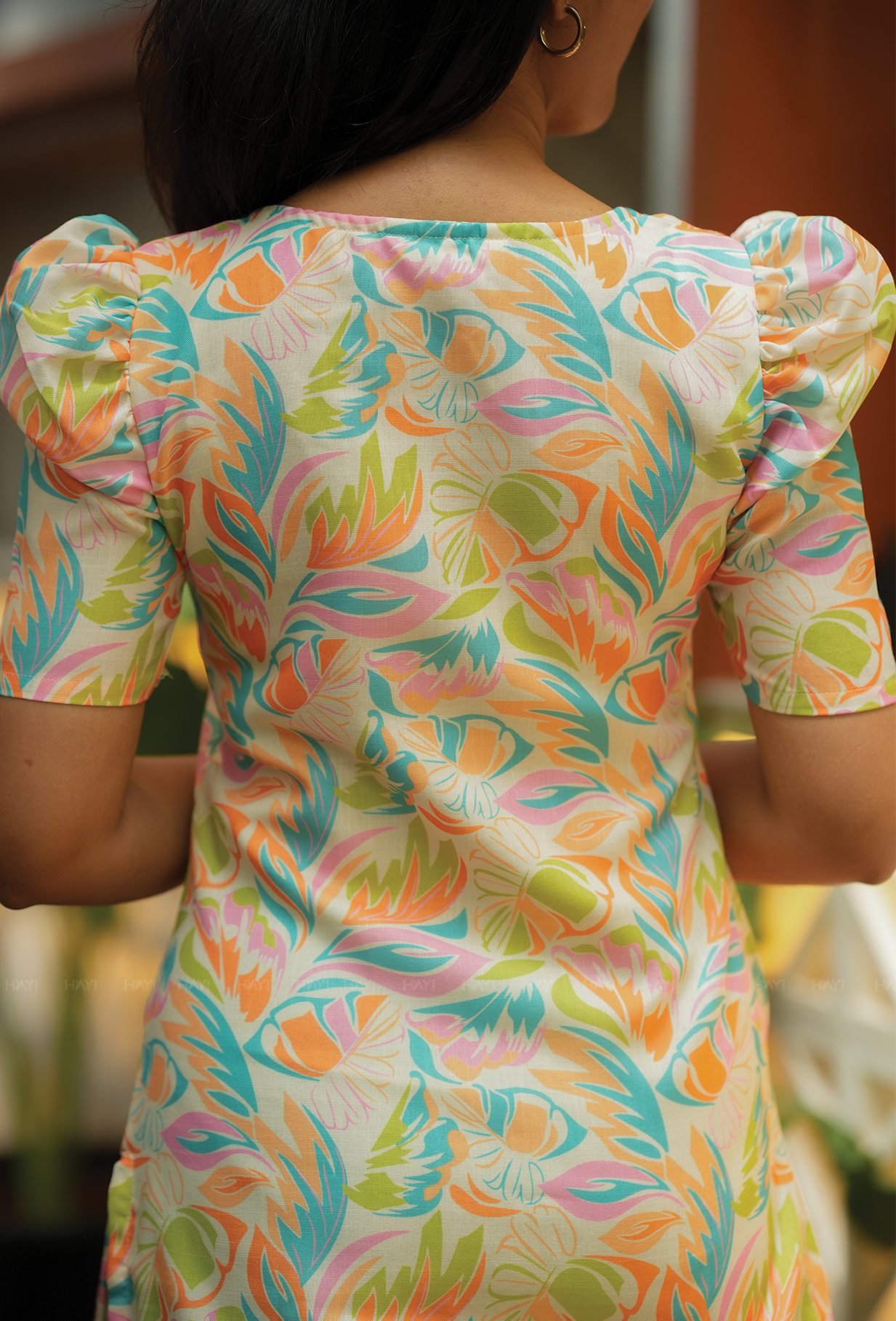 Opulence yellow with Sunlit Serenade floral printed Viscose Kurta