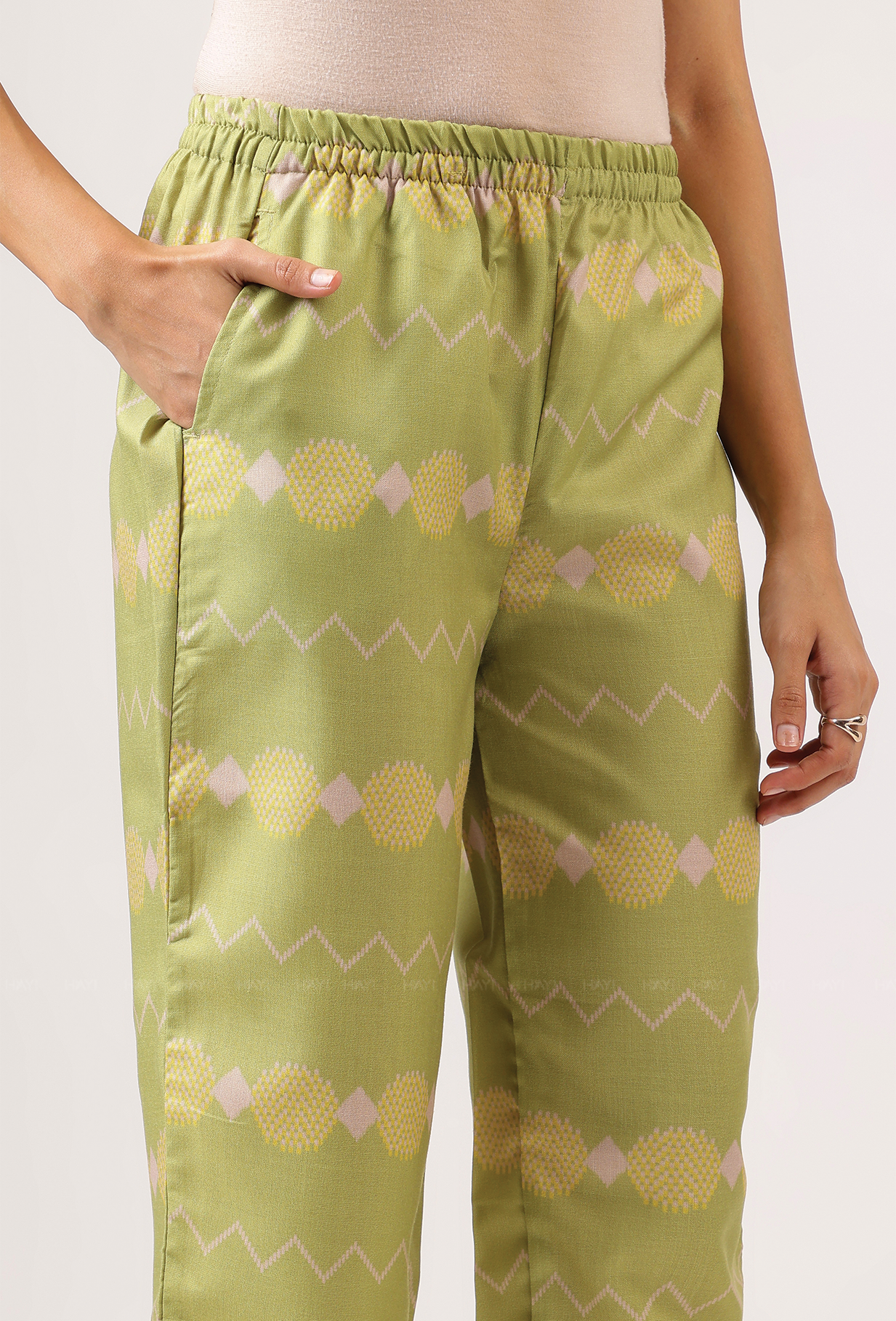 Fairy Green with Blush Drift Linen Blend Co ord set