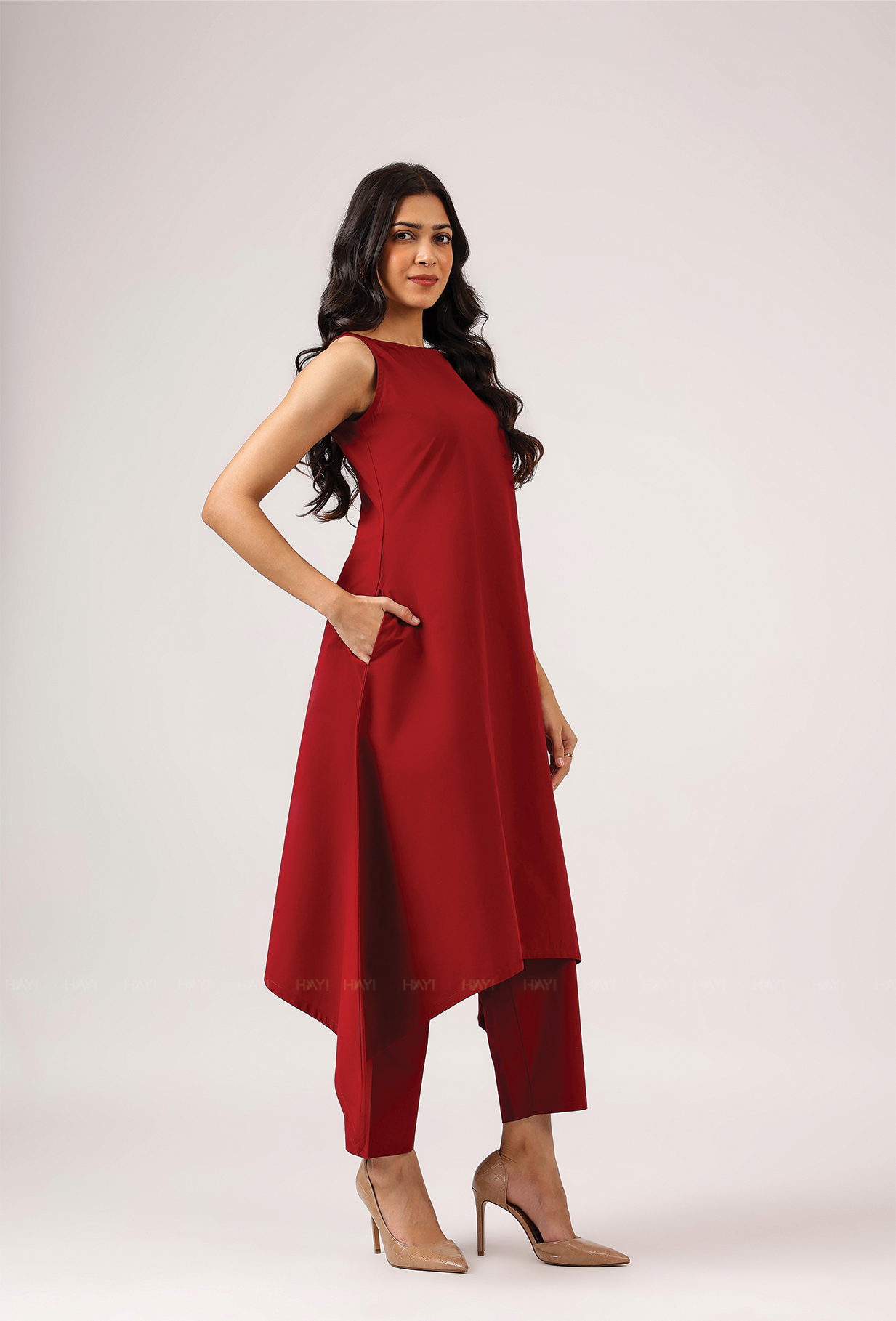 Lovelit High Love Sleeveless Boat Neck Co Ords