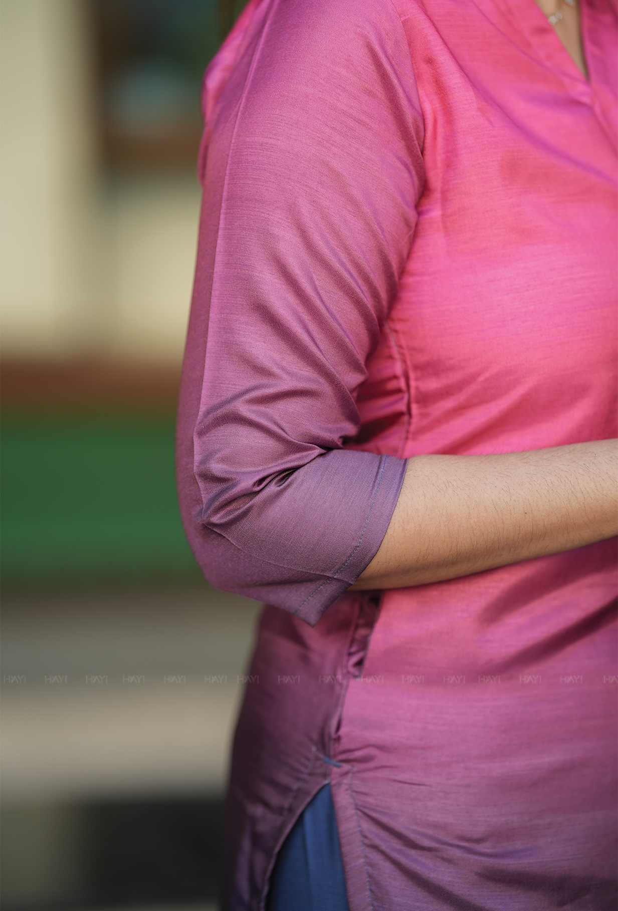 Tinted Red with Ombre Breeze Silk Blend Co-ords