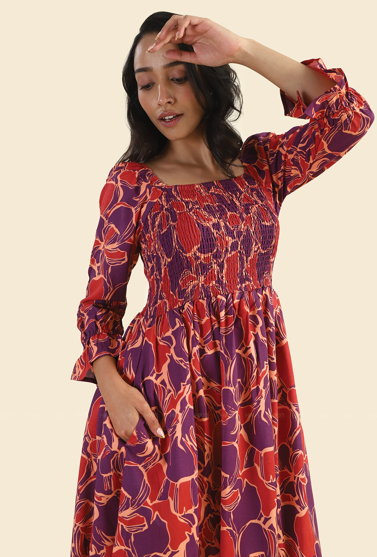 Mulberry Violet Reverie Smock Dress