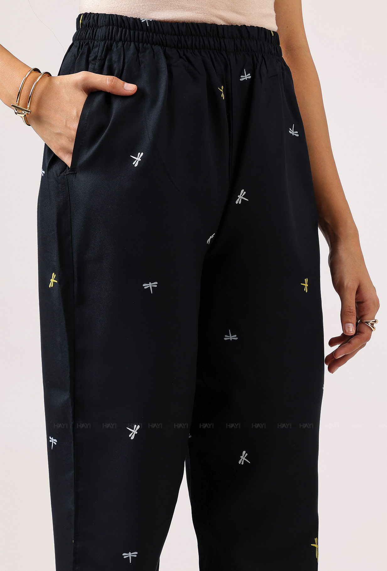 Florette Black with Sky Dancer Viscose Co ord set