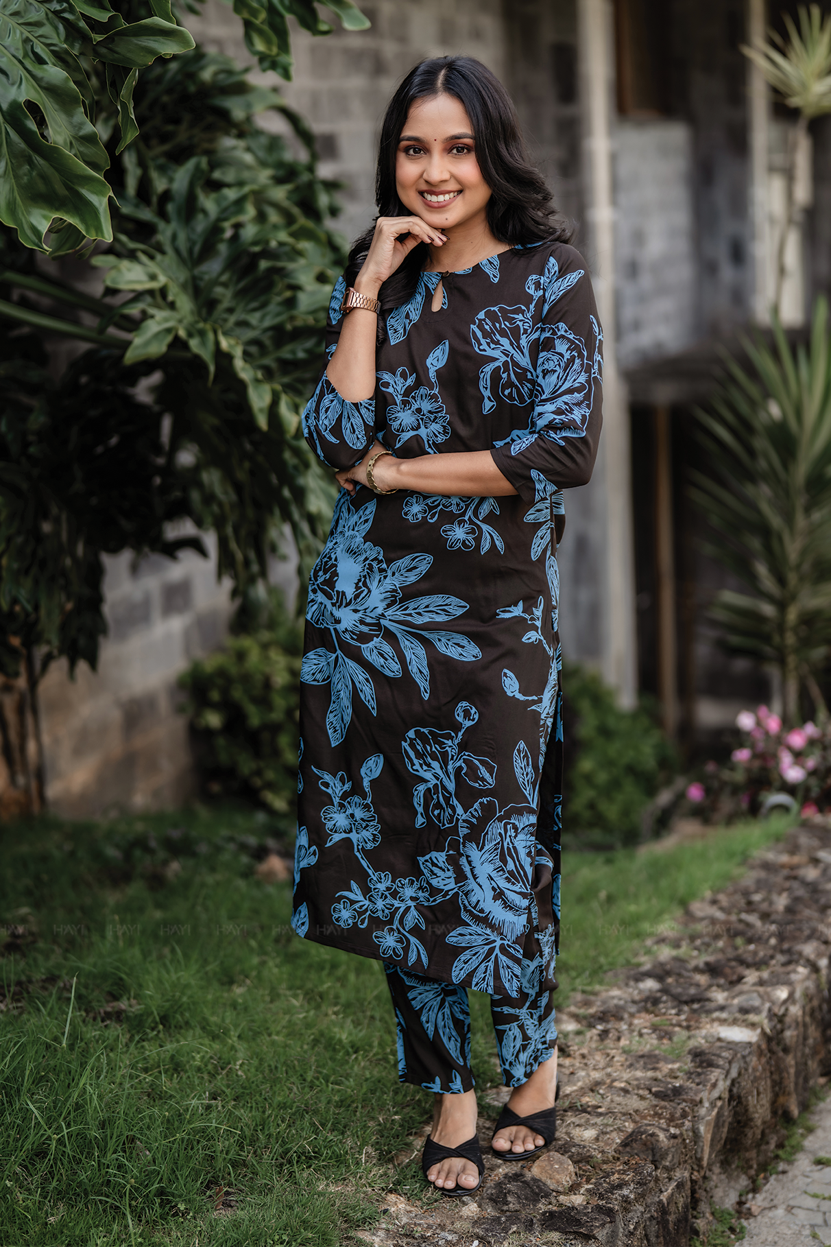 Brownie Bloom Viscose Printed Harmony Co-ord Set