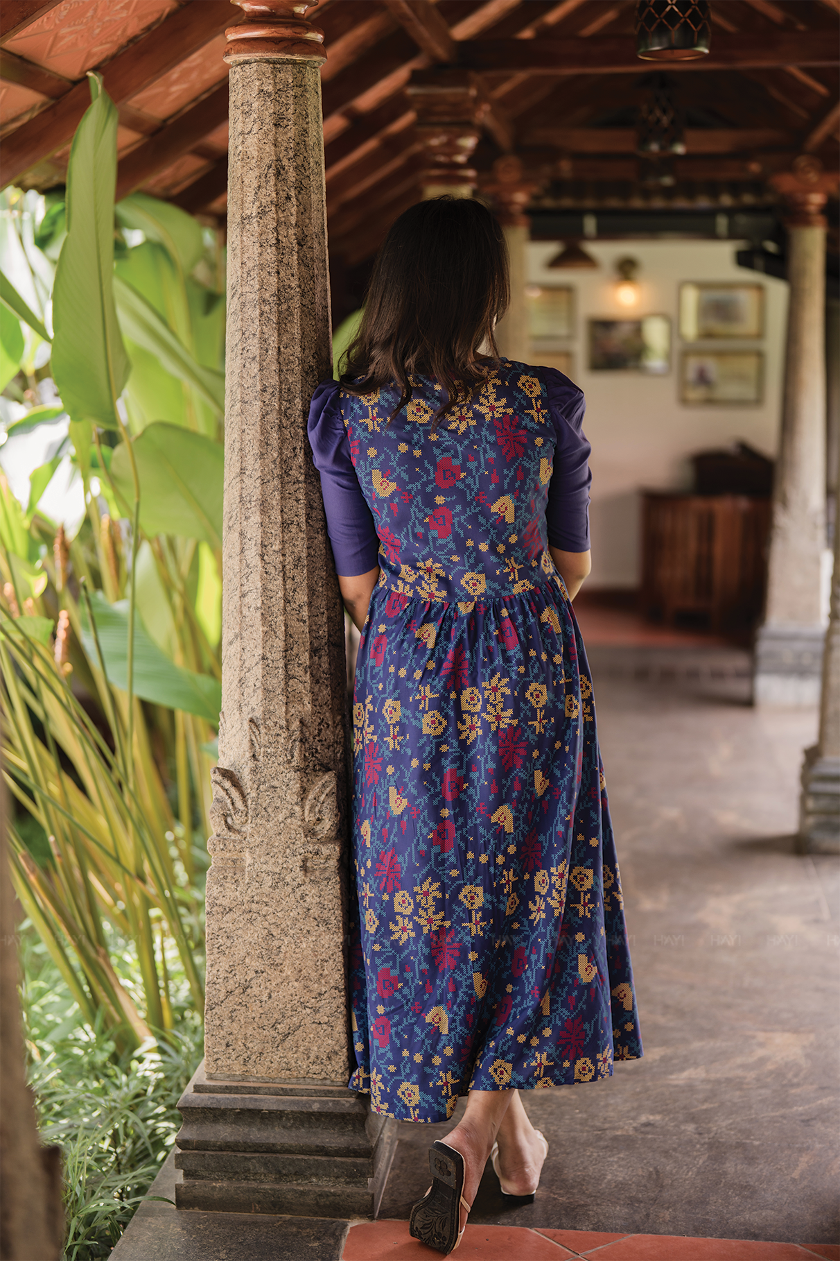 Celestial Crossloom Viscose Printed Flared Charm Outfit
