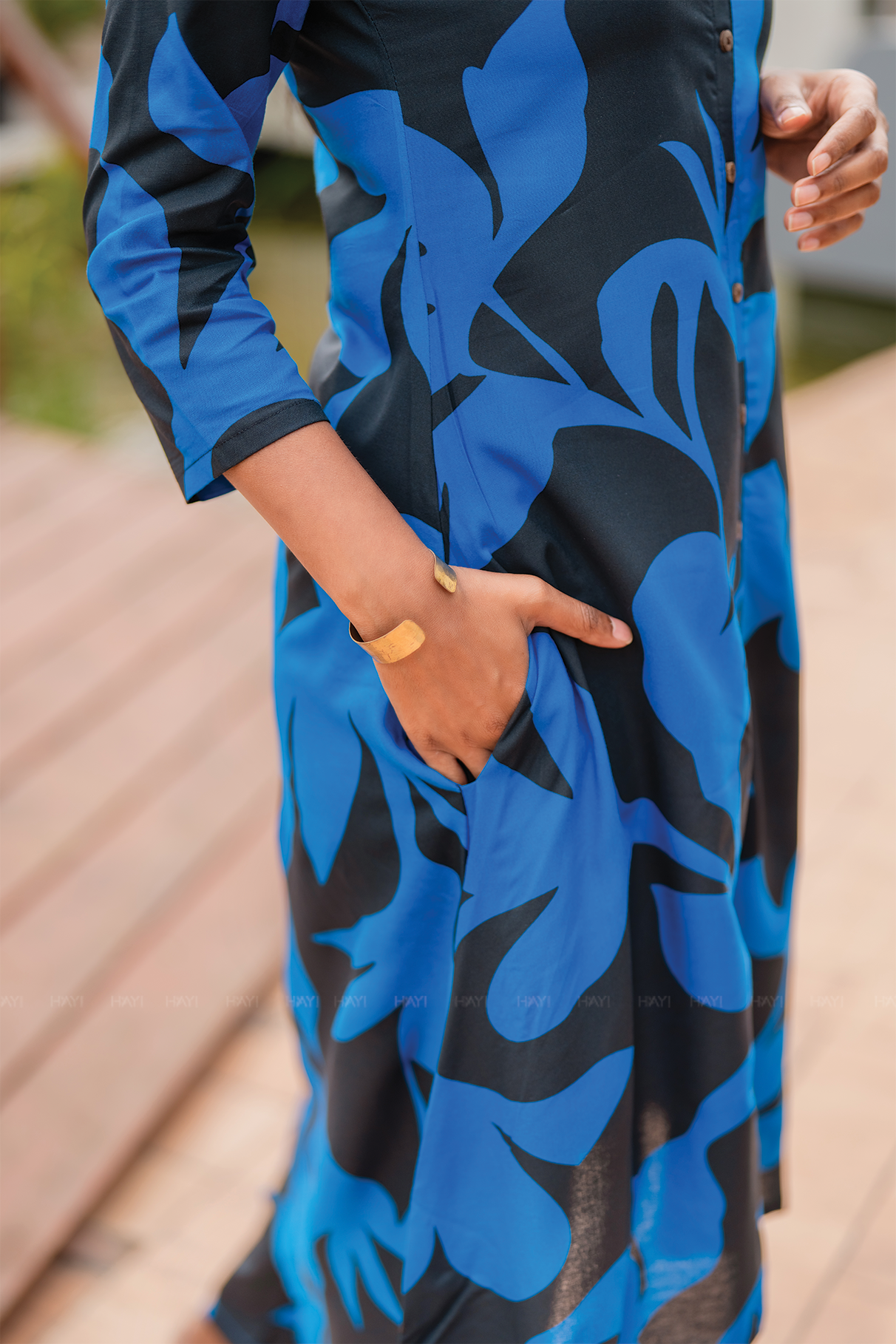 Mystic Muse Black Viscose Co-ord with Shrisha Collar & 3/4th Sleeves