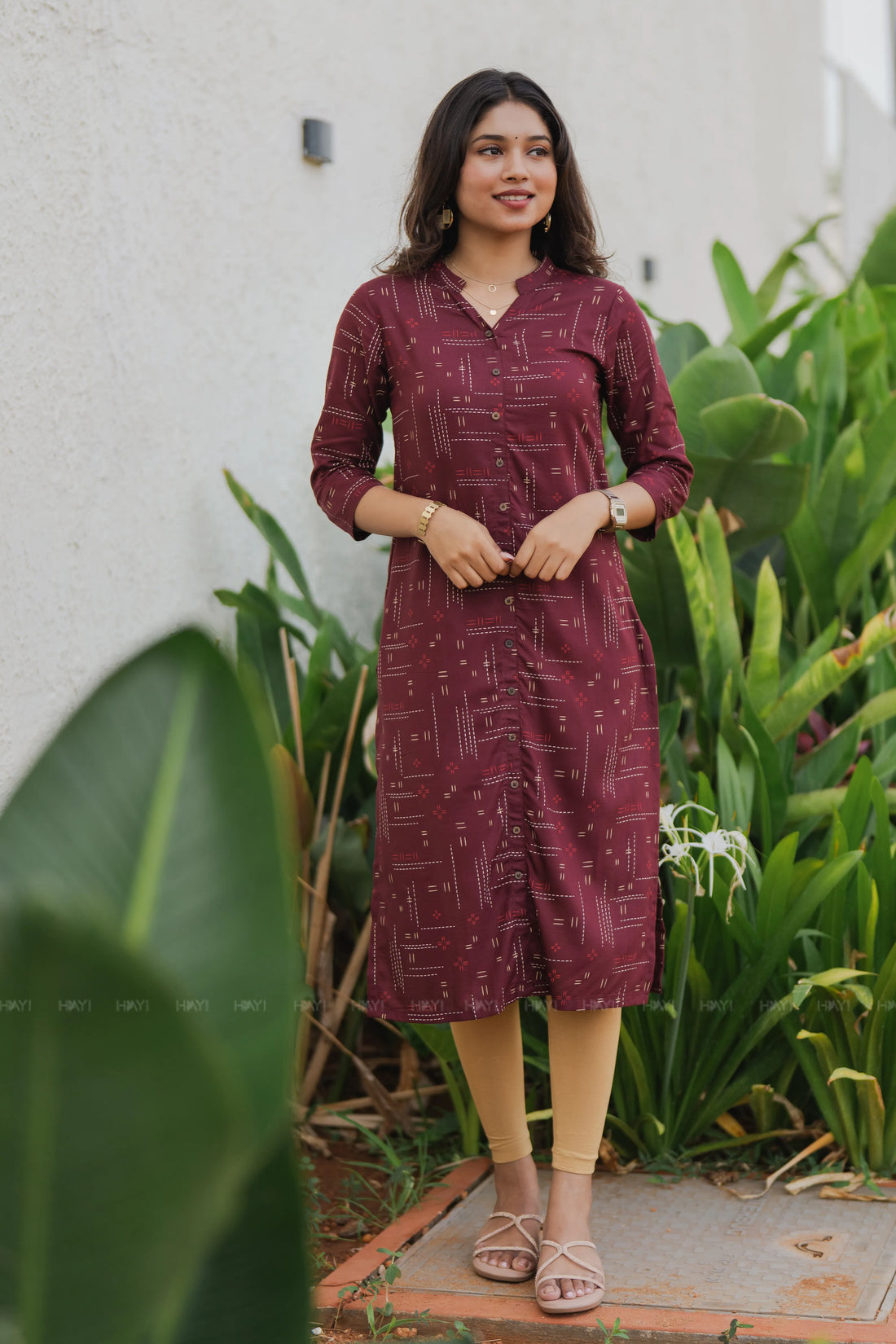 Brownie Stitch Printed Viscose Kurta