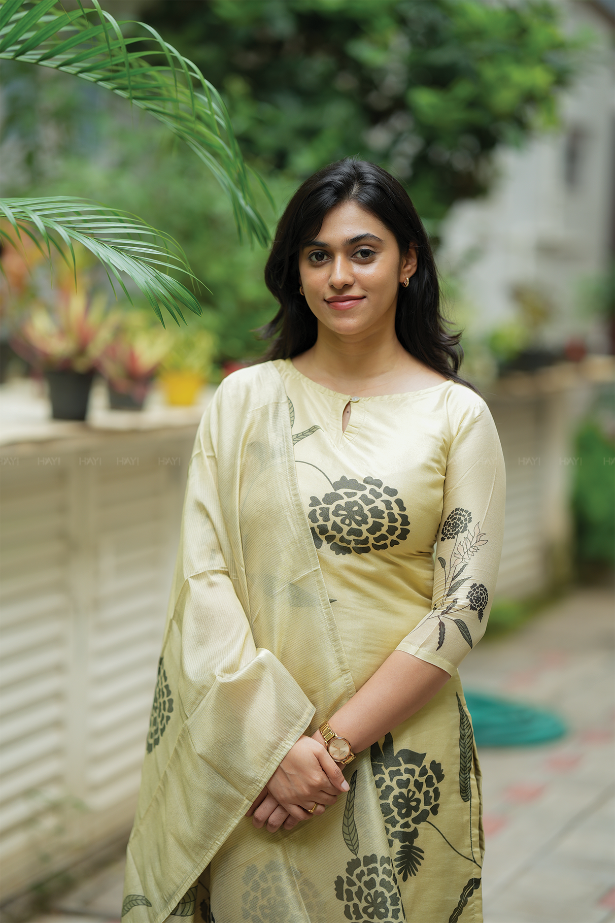 Yellow Pure Radiance 2 Piece printed Silk Blend Kurta with Dupatta