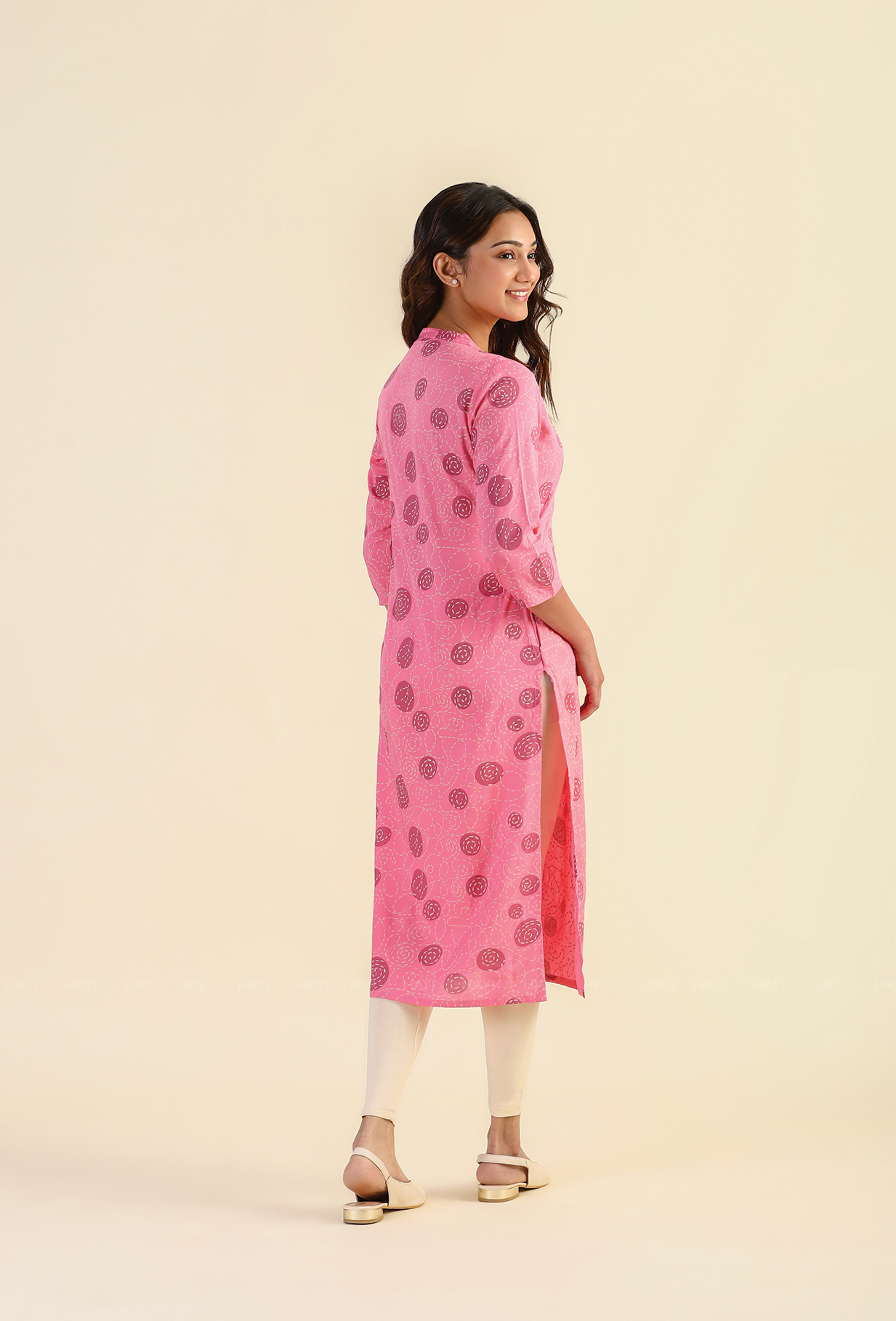 Rosy Blush Viscose Printed Kurta