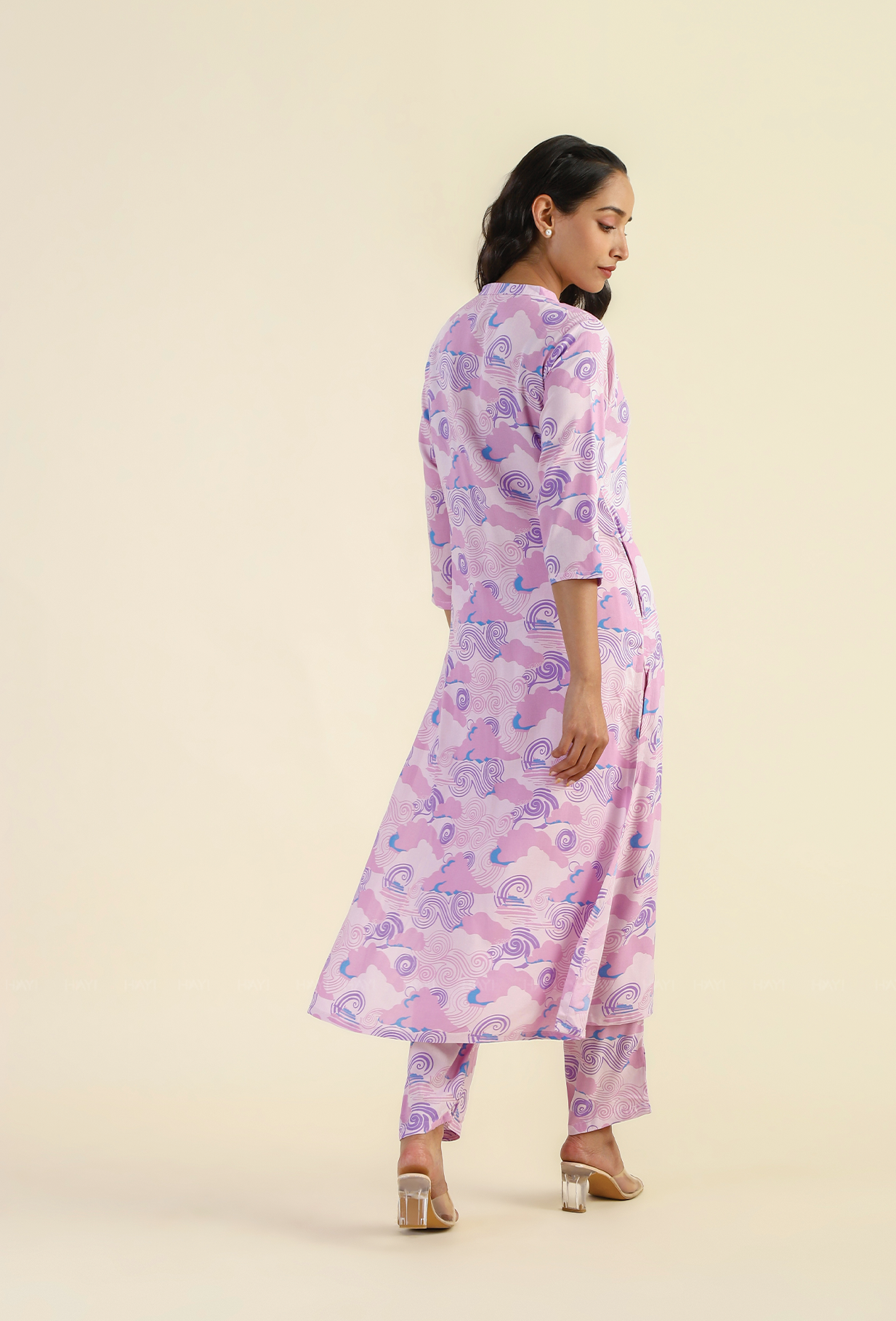 Celestial Lilac Viscose Printed Co-ords