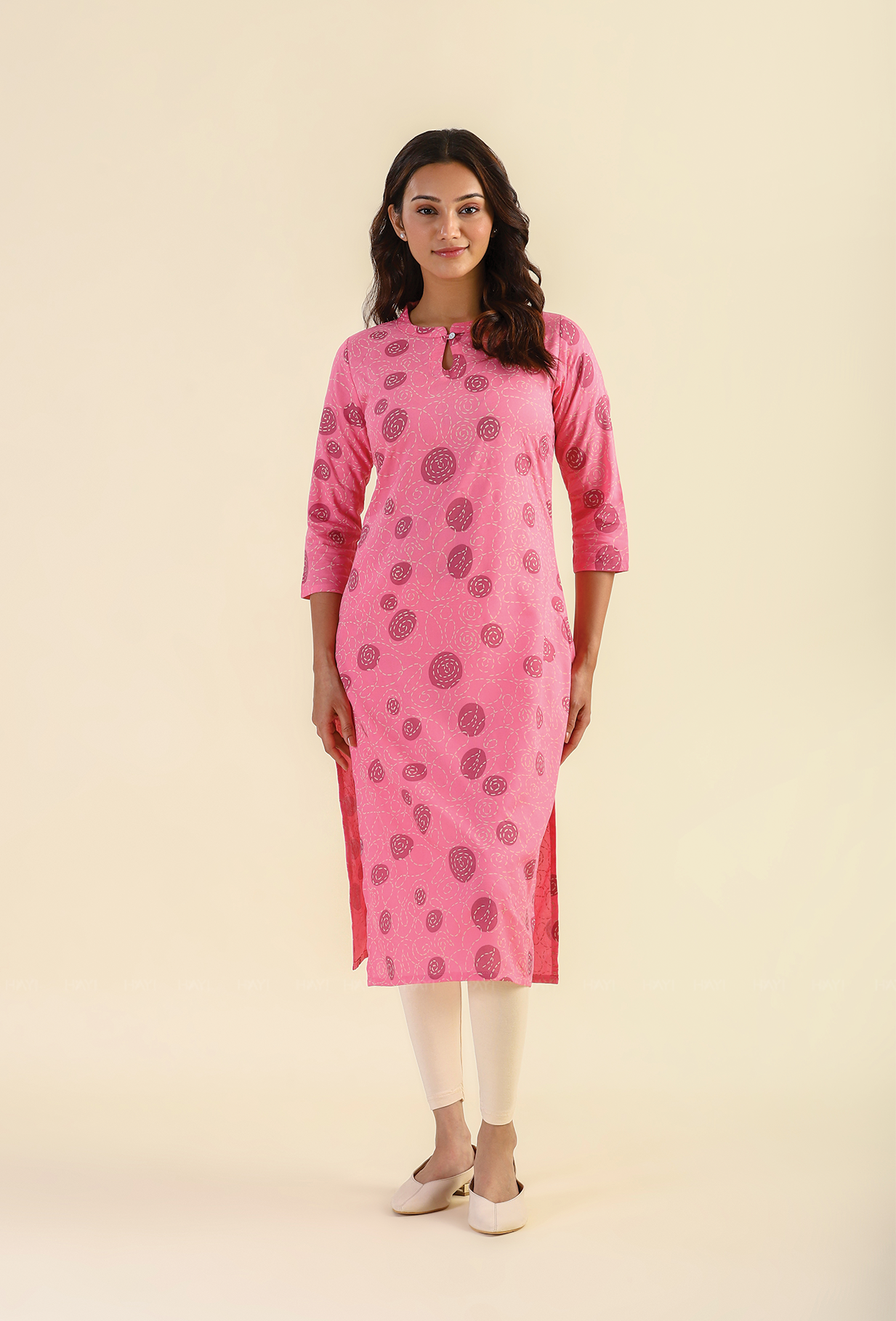 Rosy Blush Viscose Printed Kurta