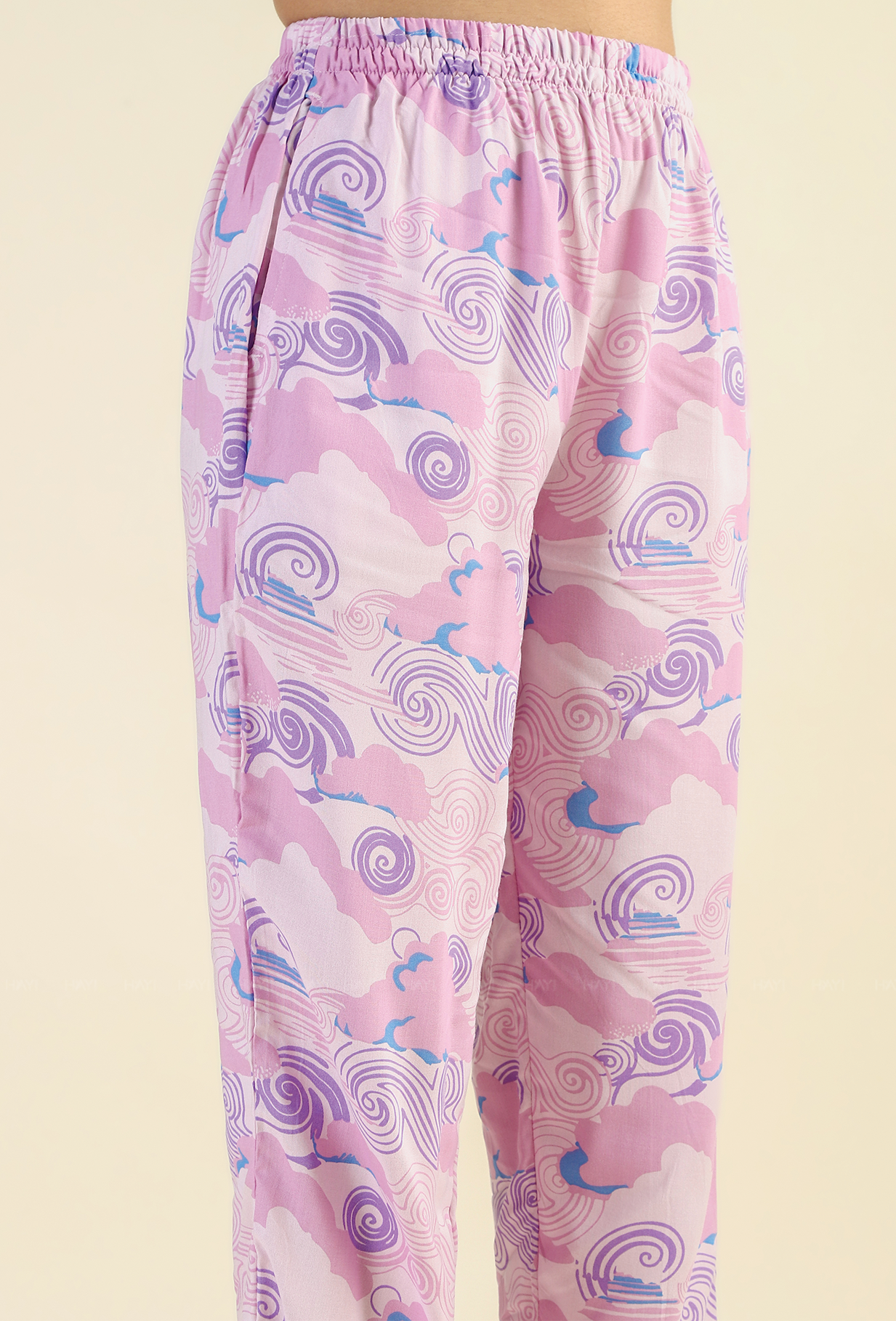 Celestial Lilac Viscose Printed Co-ords