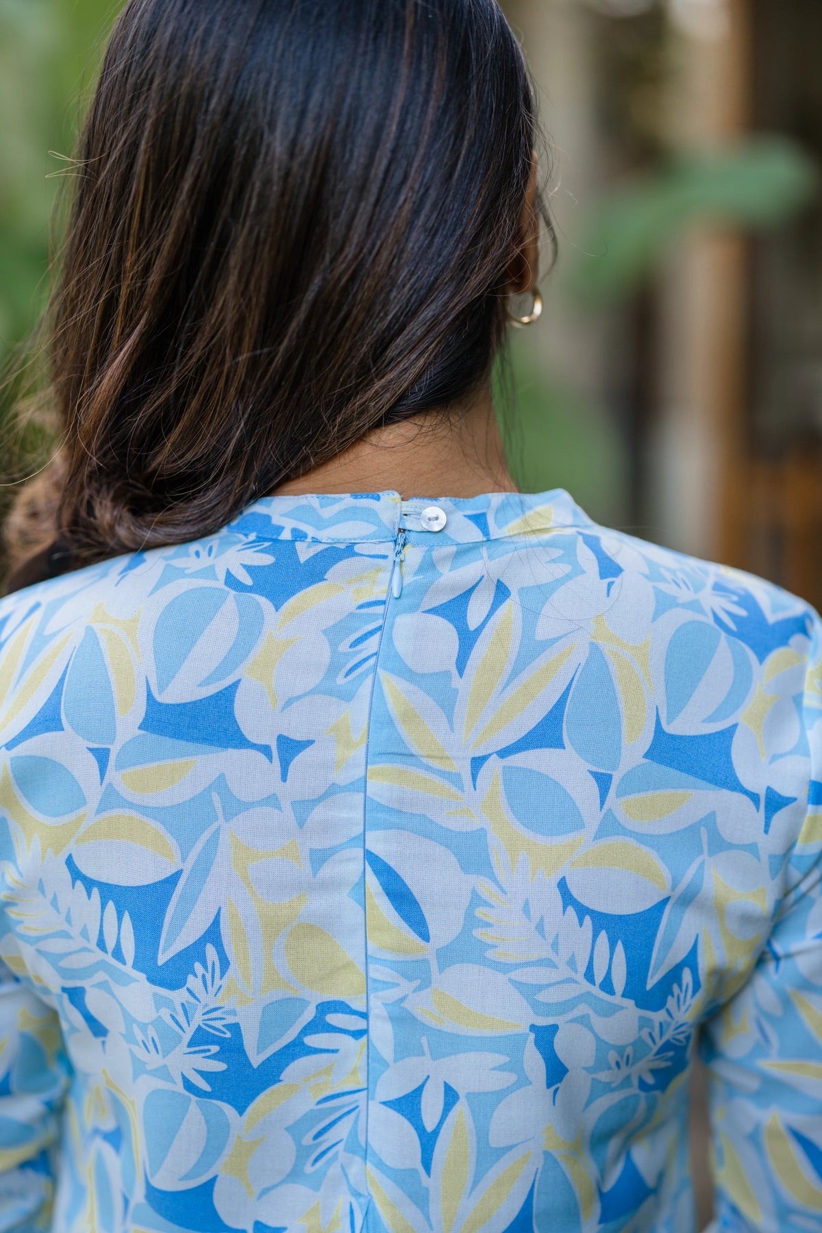 Blue Oceanic Grace Viscose Printed Kurta