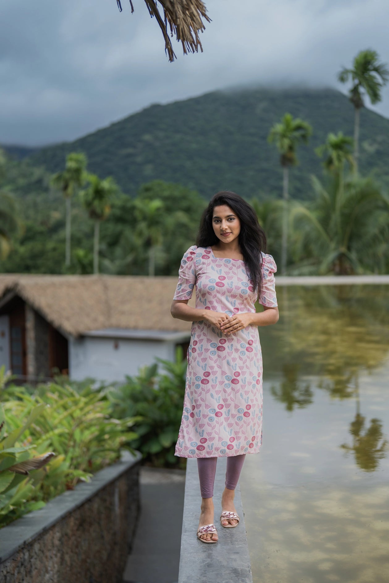 Bloomin Pink Viscose Printed Kurta