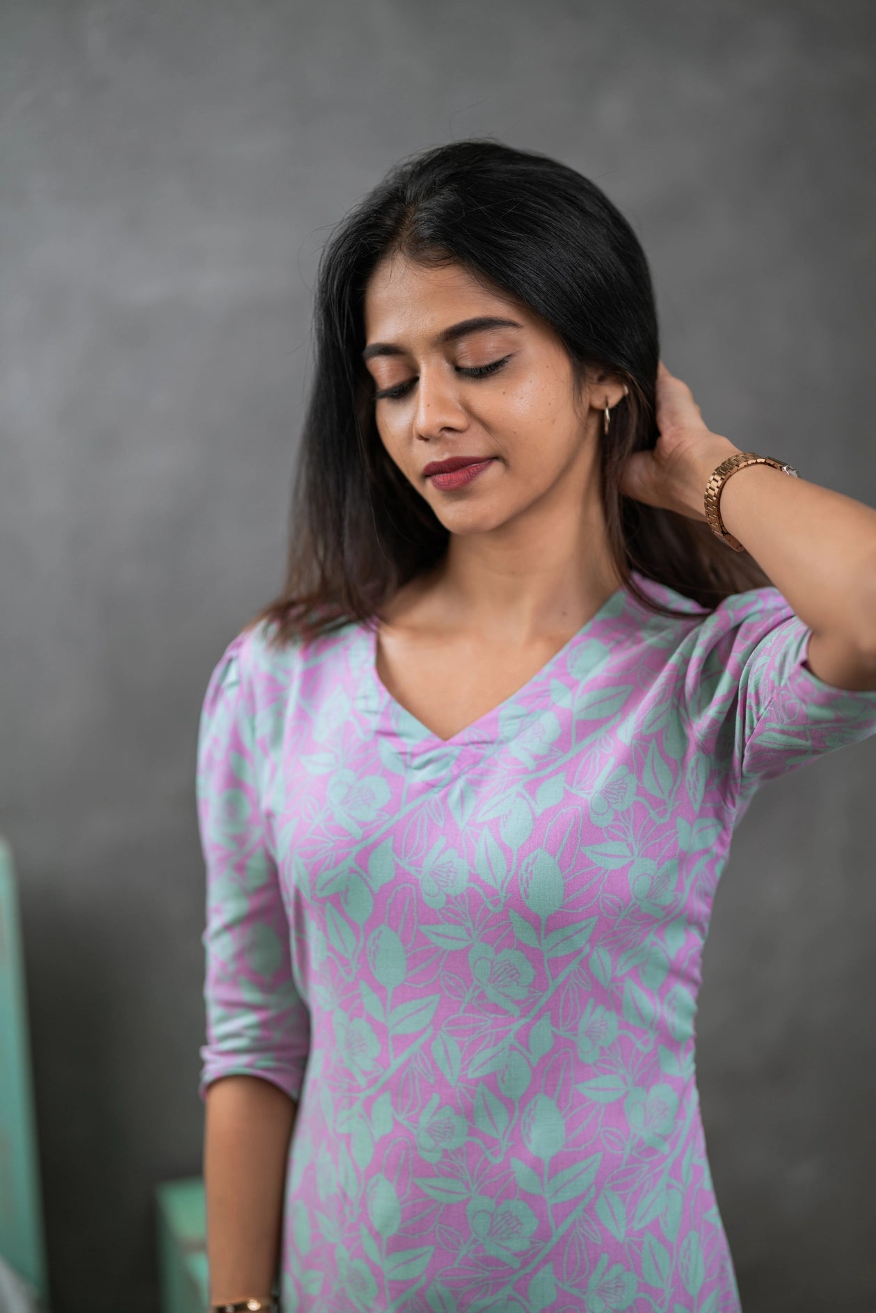 Lilac Delicacy Viscose Printed Kurta